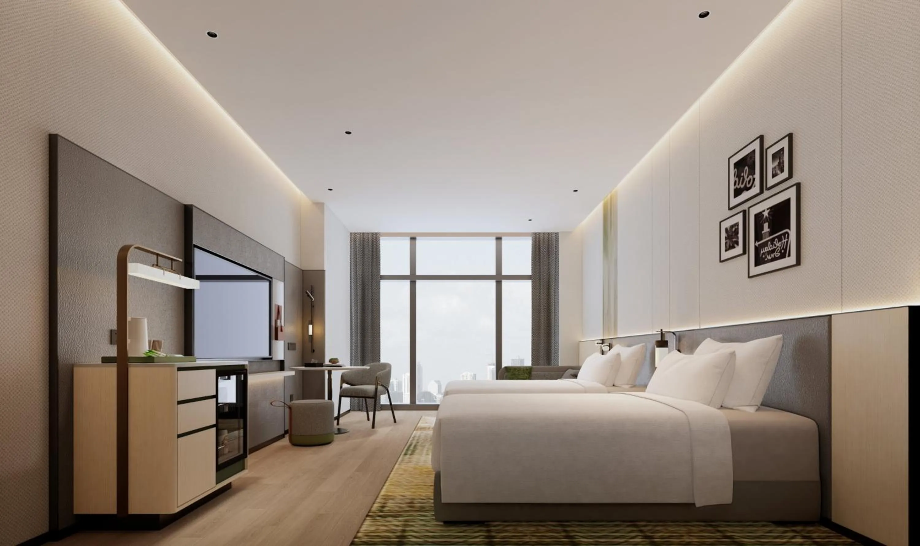 Photo of the whole room, Bed in Holiday Inn & Suites Suzhou Xiangcheng by IHG