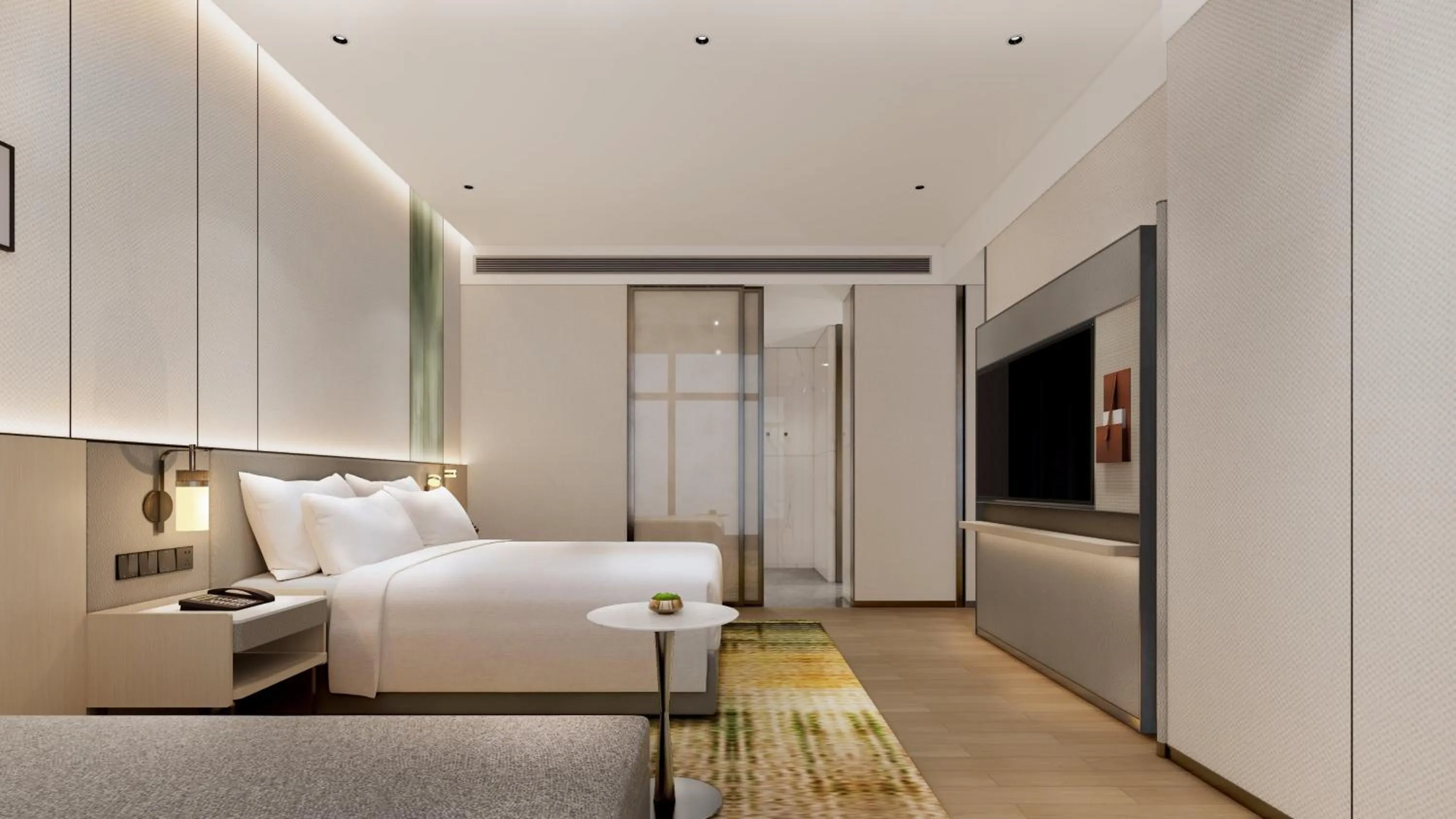 Photo of the whole room, Bed in Holiday Inn & Suites Suzhou Xiangcheng by IHG