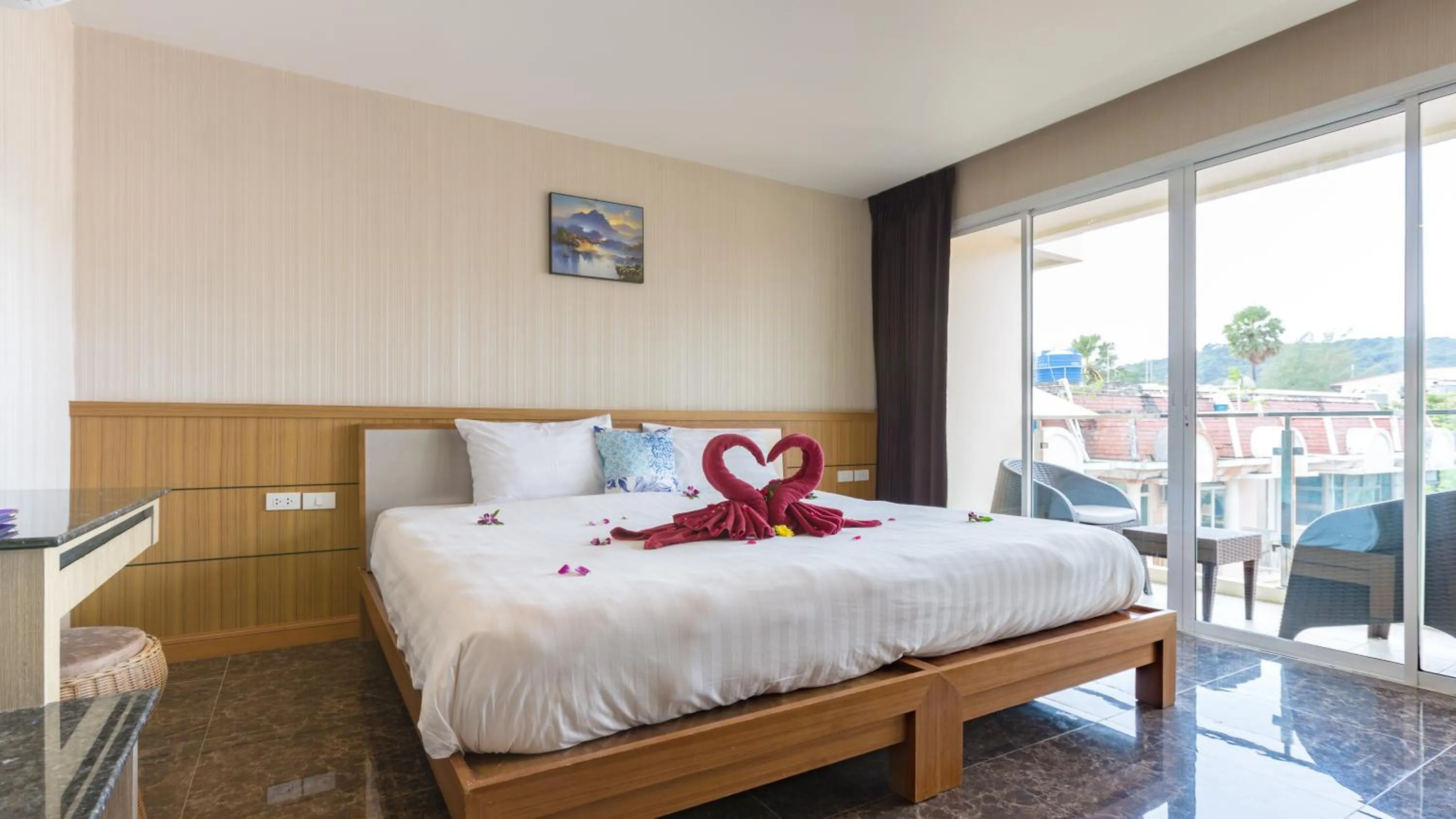 Bed in Anda Beachside Hotel