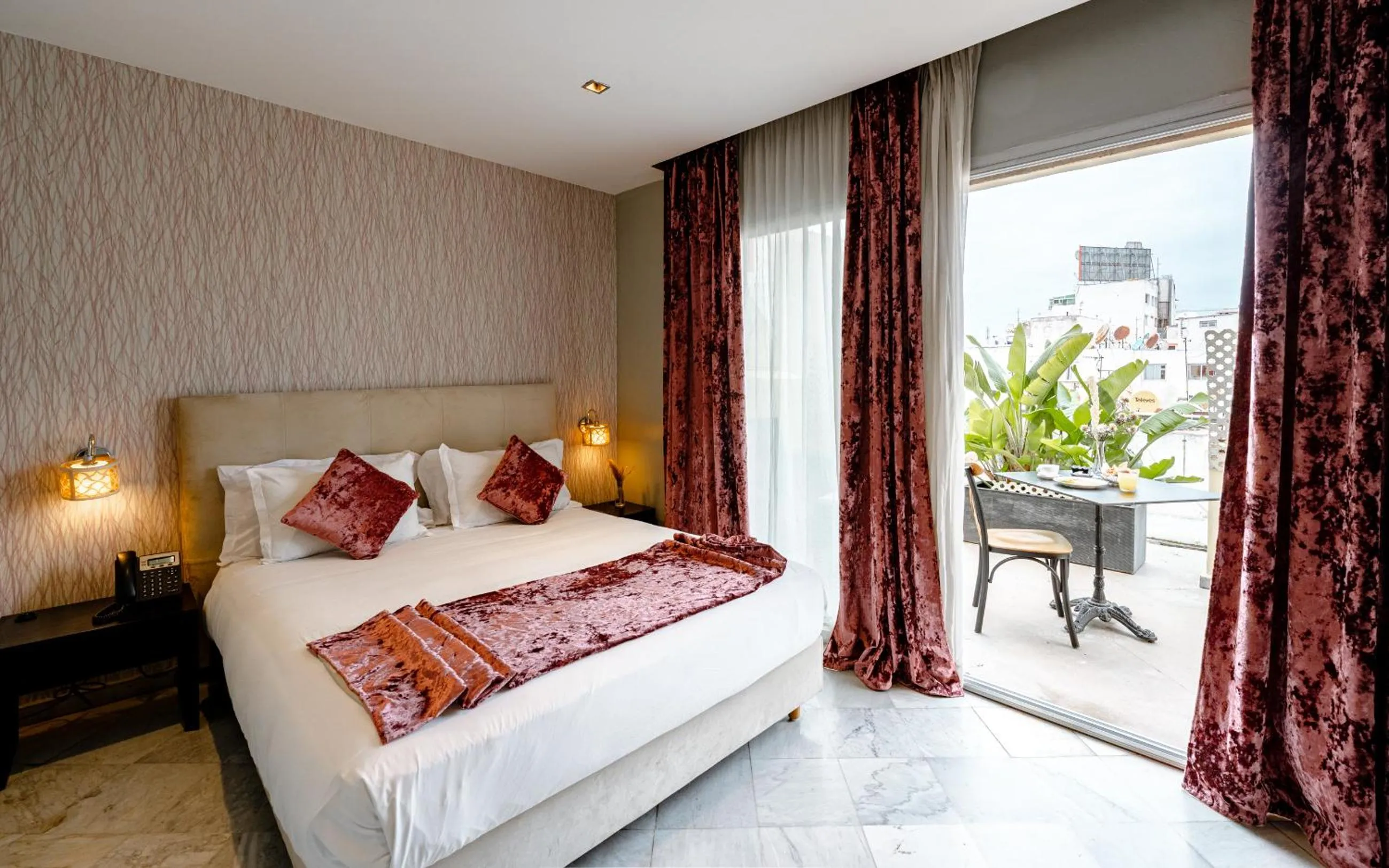 Bed in The Fourteen Luxury Boutique Hotel & SPA