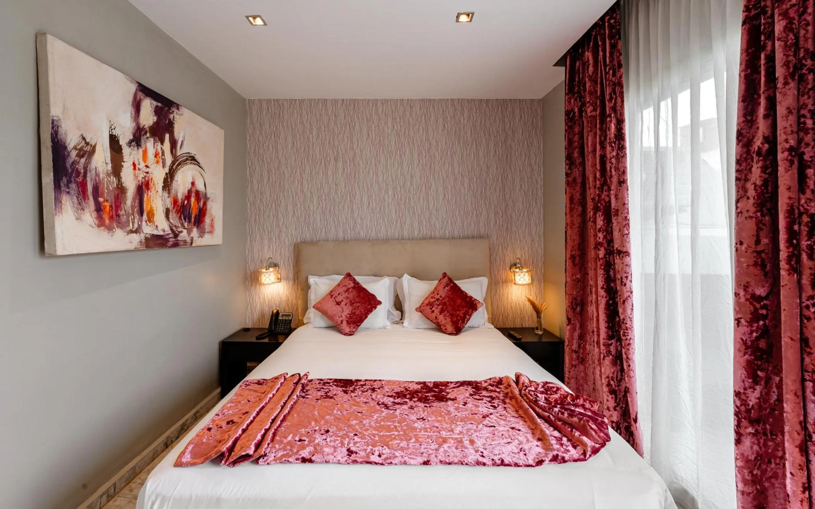 Bed in The Fourteen Luxury Boutique Hotel & SPA
