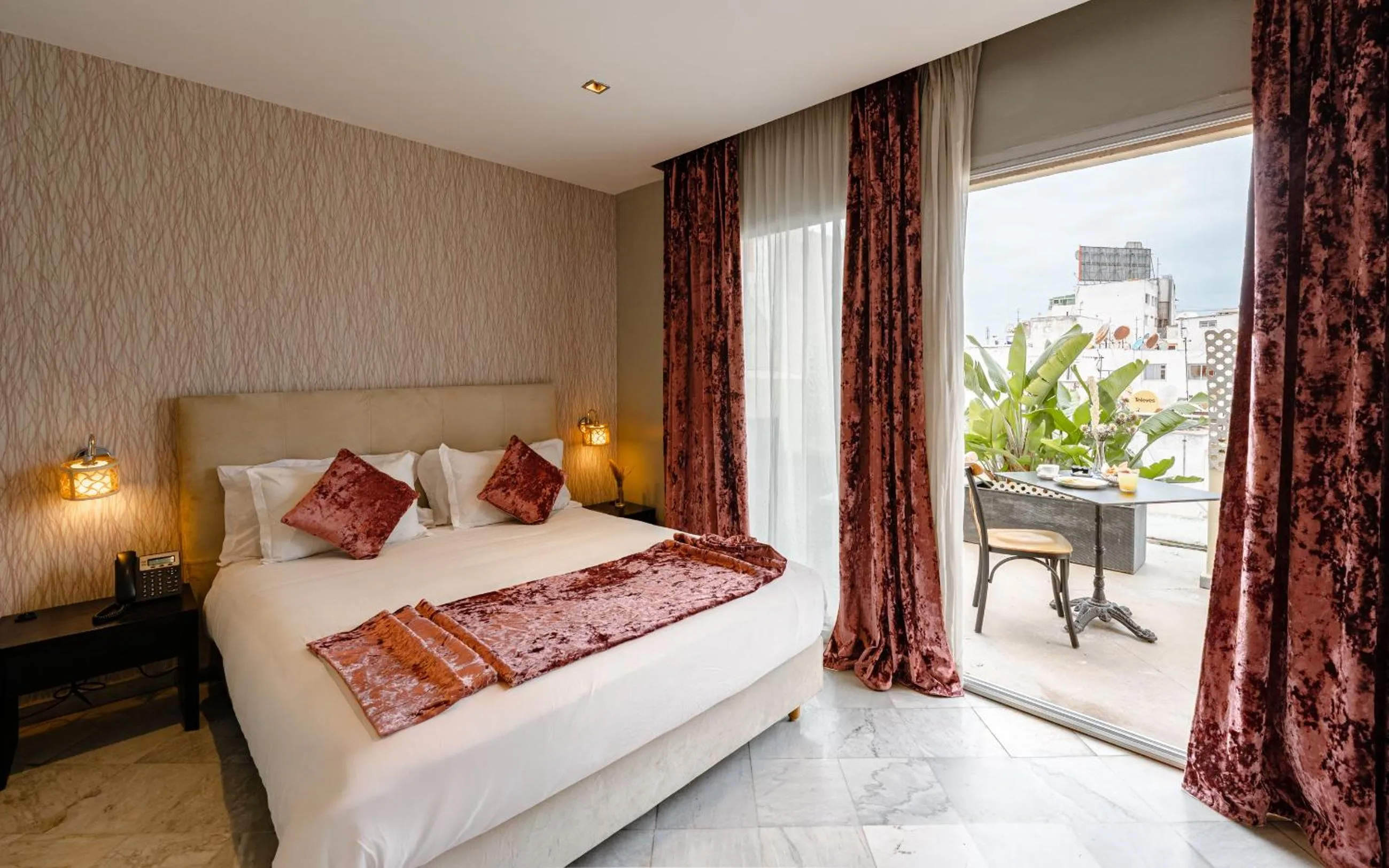 Bed in The Fourteen Luxury Boutique Hotel & SPA