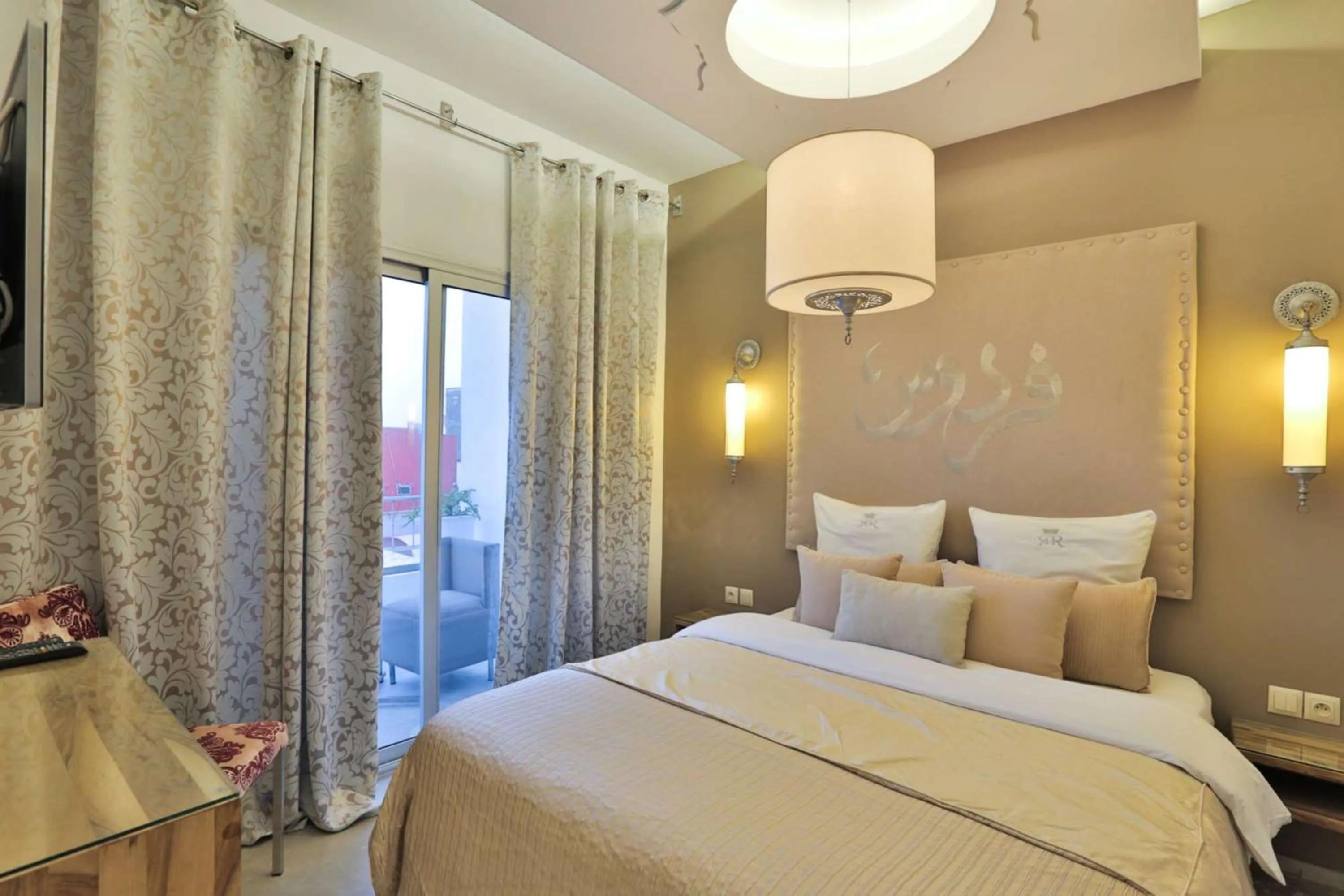 Bed in Riad Raoud Rayhane