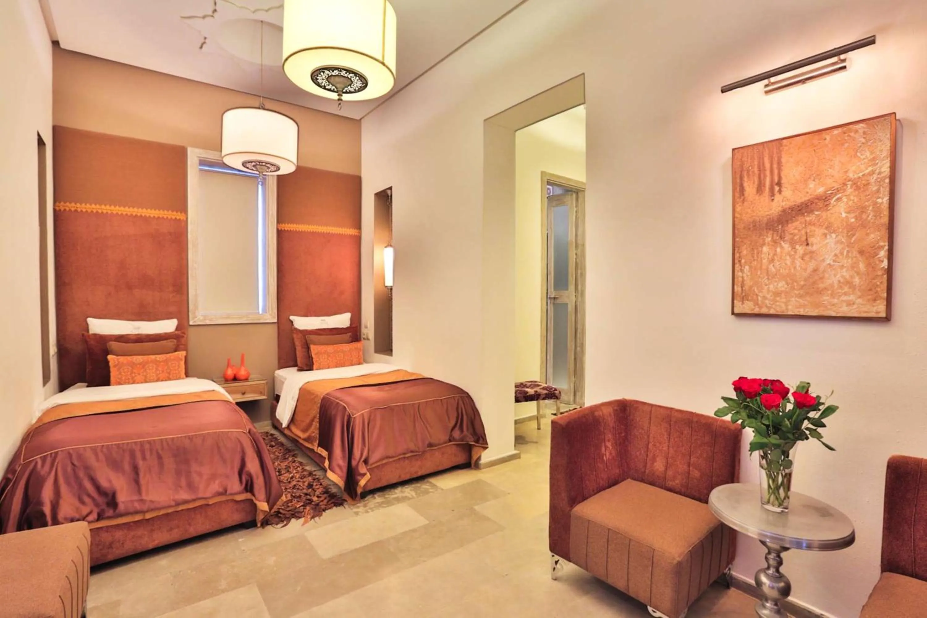 Bed in Riad Raoud Rayhane