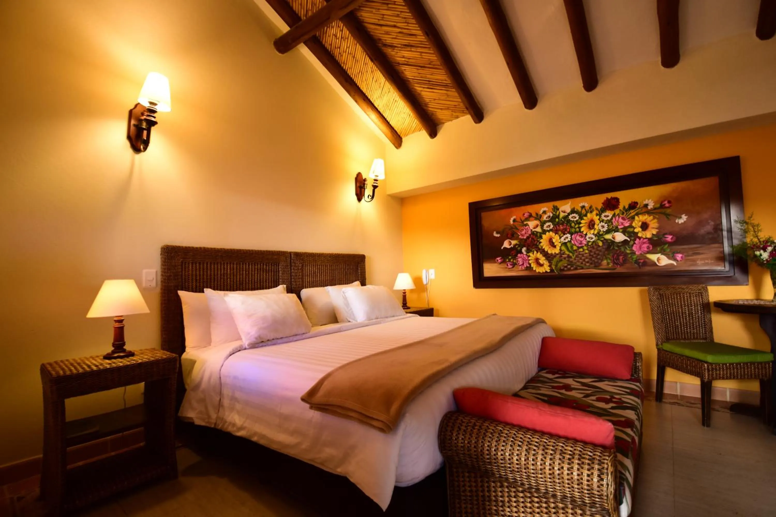 Bed in Hotel Campanario de la Villa