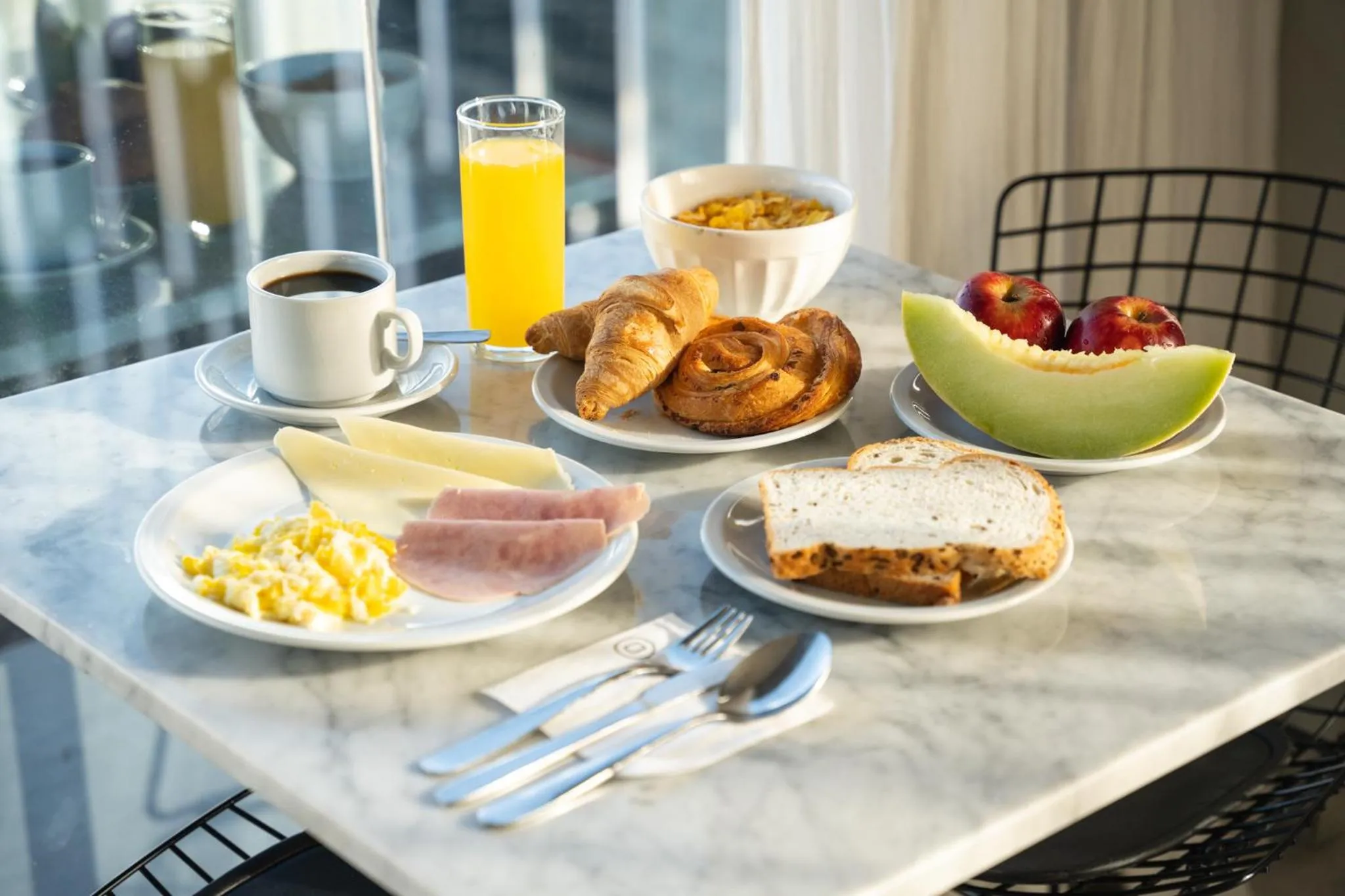 Continental breakfast in The Libertador Hotel