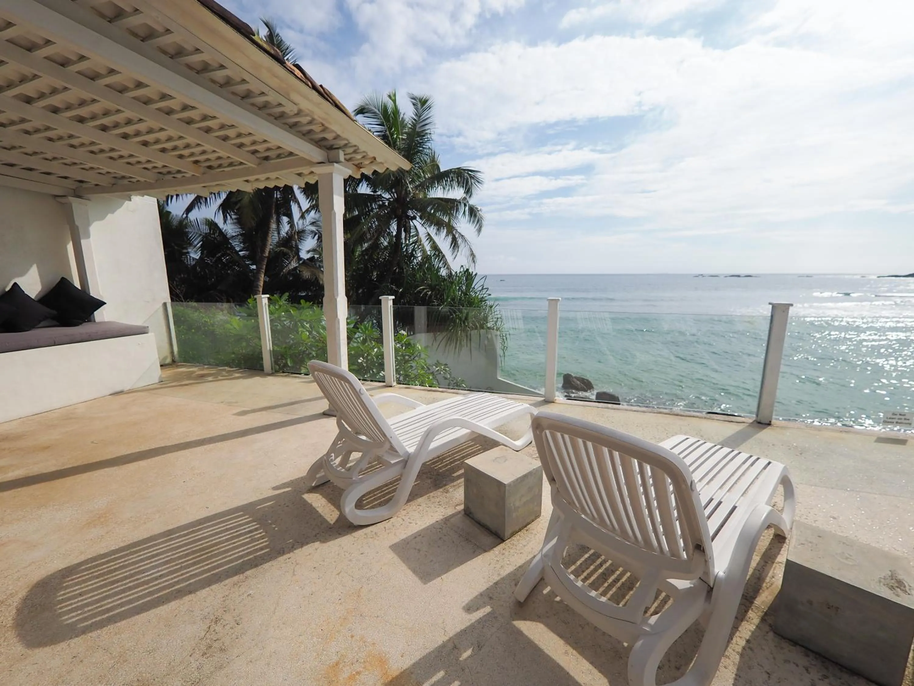 Patio in Galle Henna Beach House
