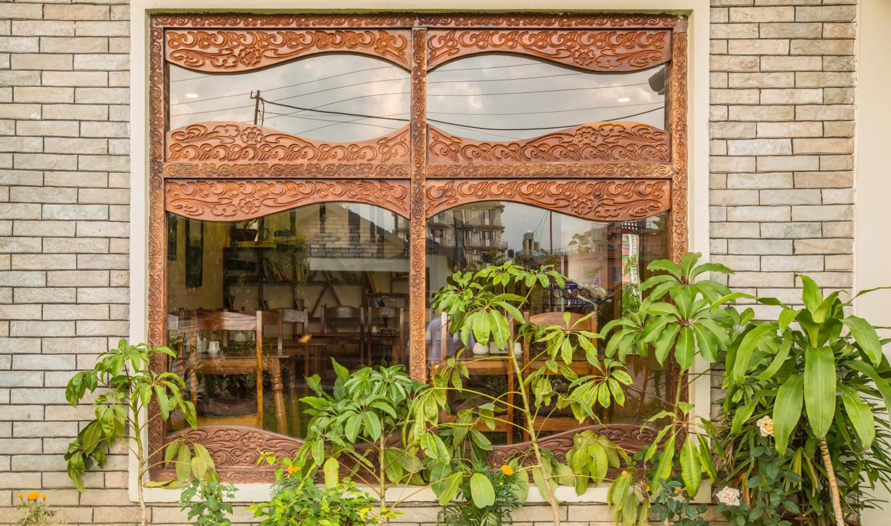 Decorative detail in Hotel Pokhara View
