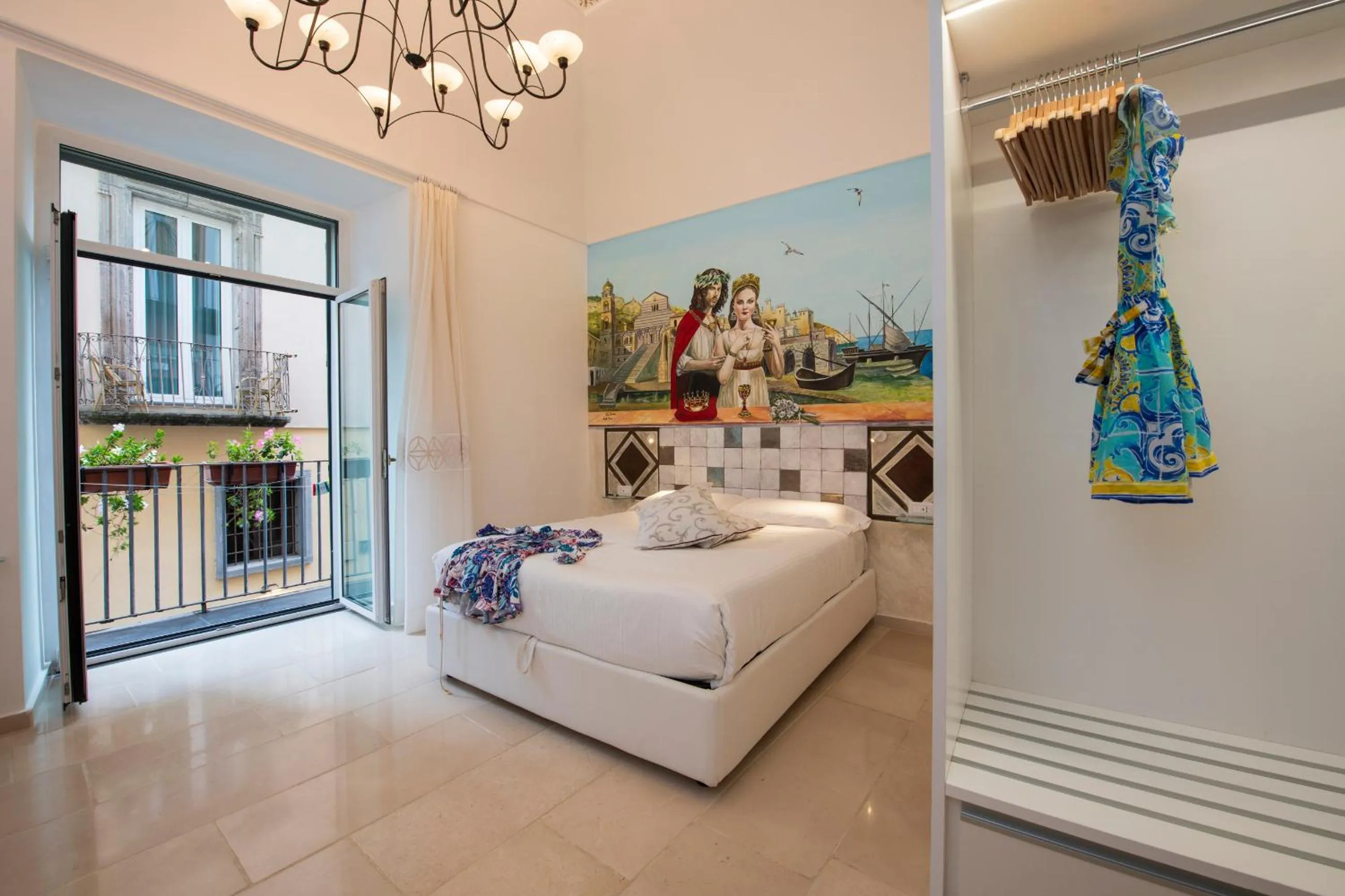 Bedroom, Bed in Hotel Antica Repubblica in Amalfi center at 100mt from the sea