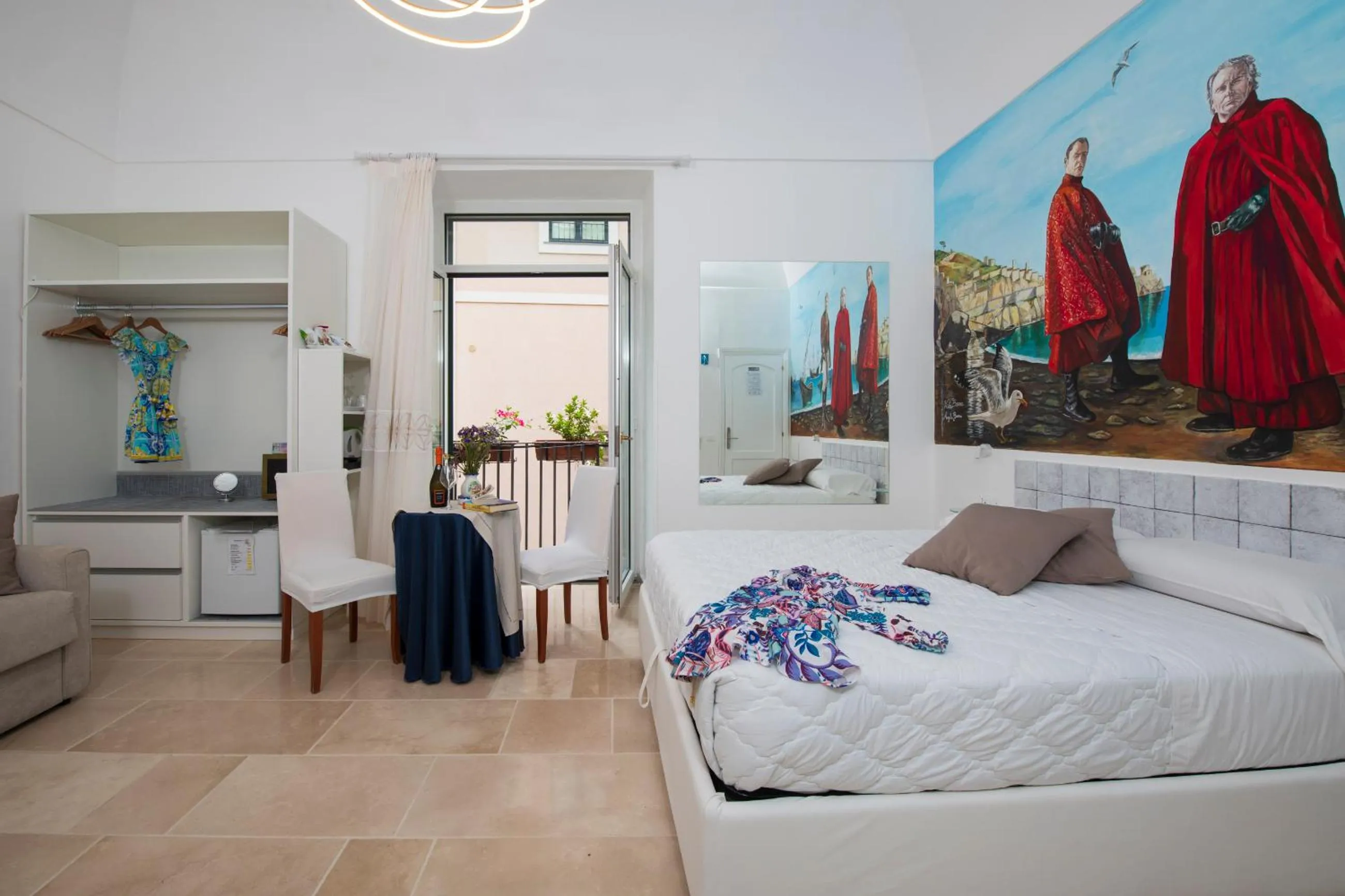 Balcony/Terrace, Bed in Hotel Antica Repubblica in Amalfi center at 100mt from the sea