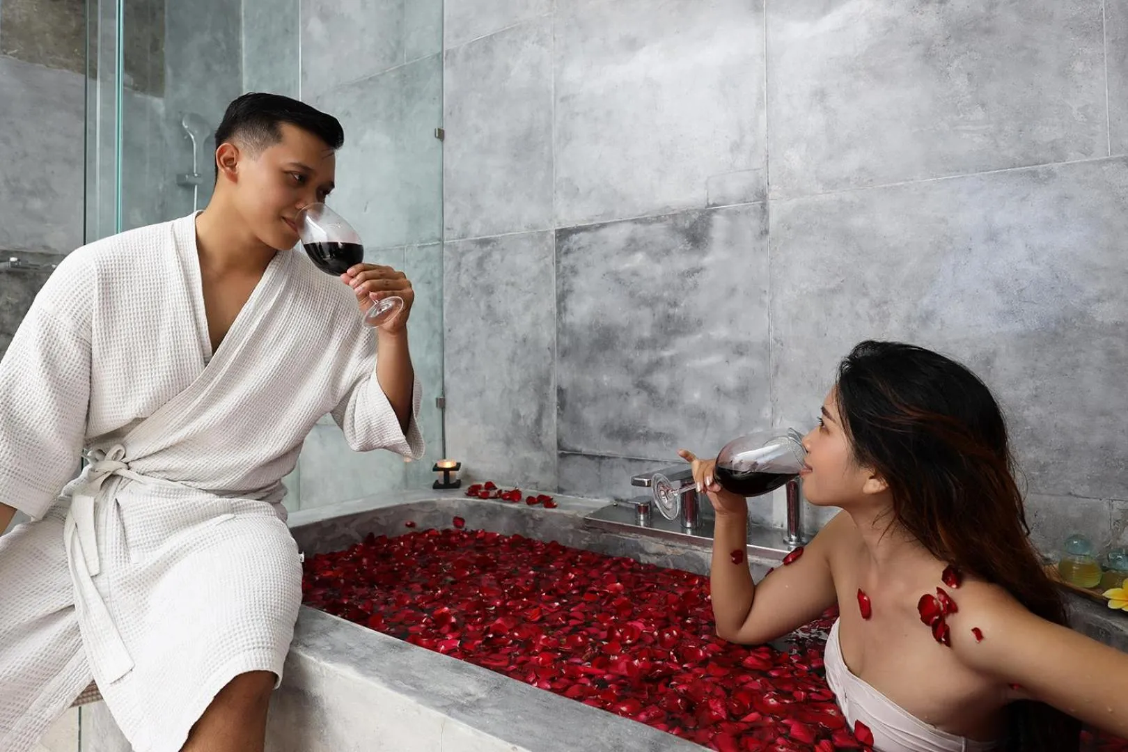 People in Hideaway Villas Bali - Uluwatu by Kanaan Hospitality