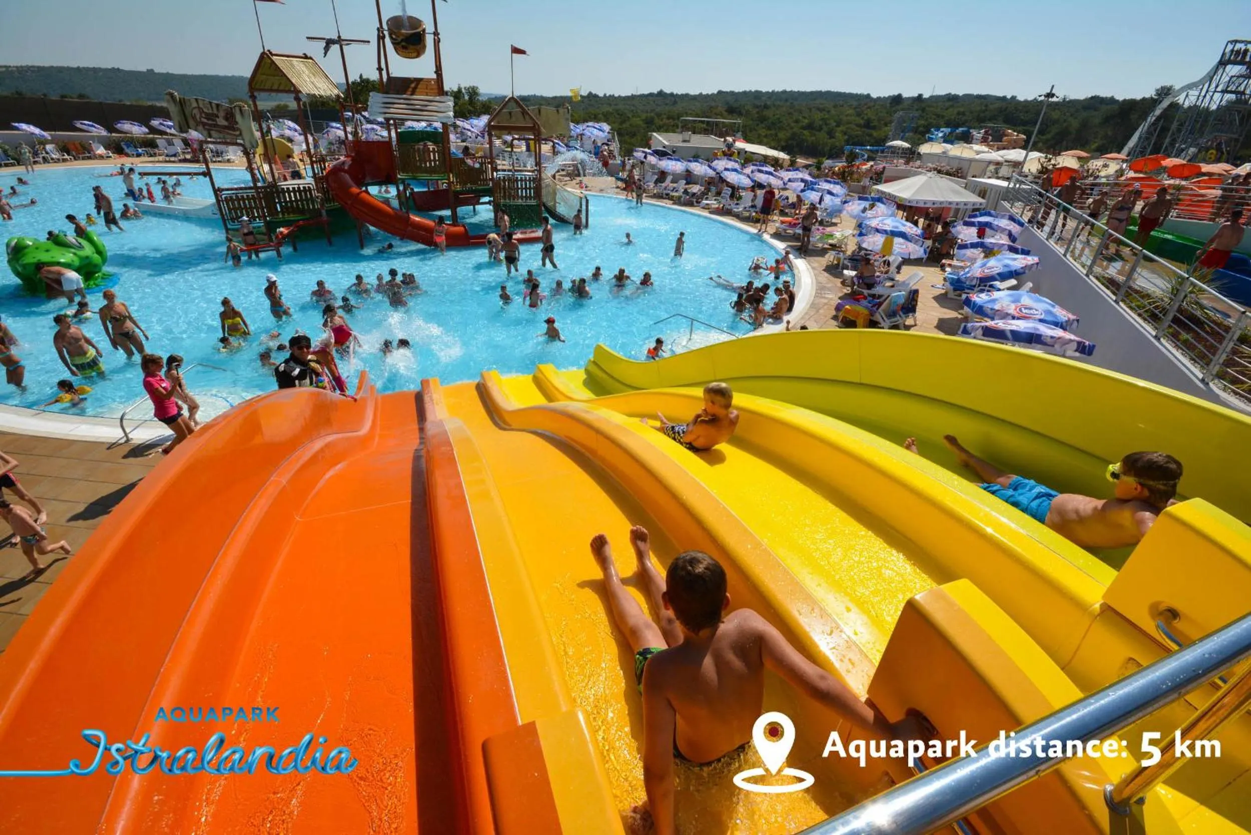 Aqua park in Aminess Maravea Camping Resort Holiday Homes - Premium