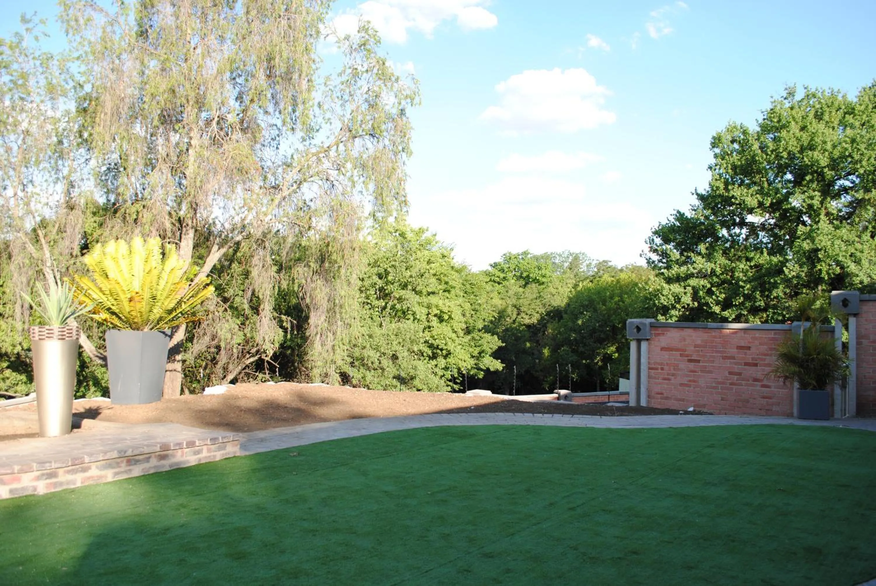 Garden view in B and B Sandton