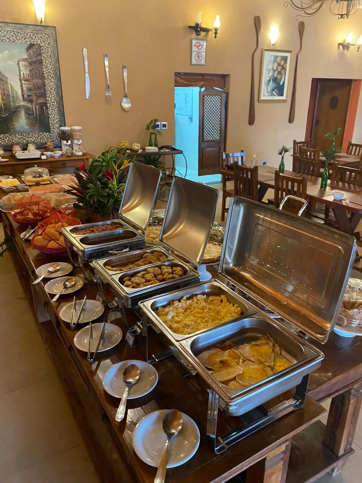 Restaurant/places to eat in Hotel Pousada Villa Itália Olímpia