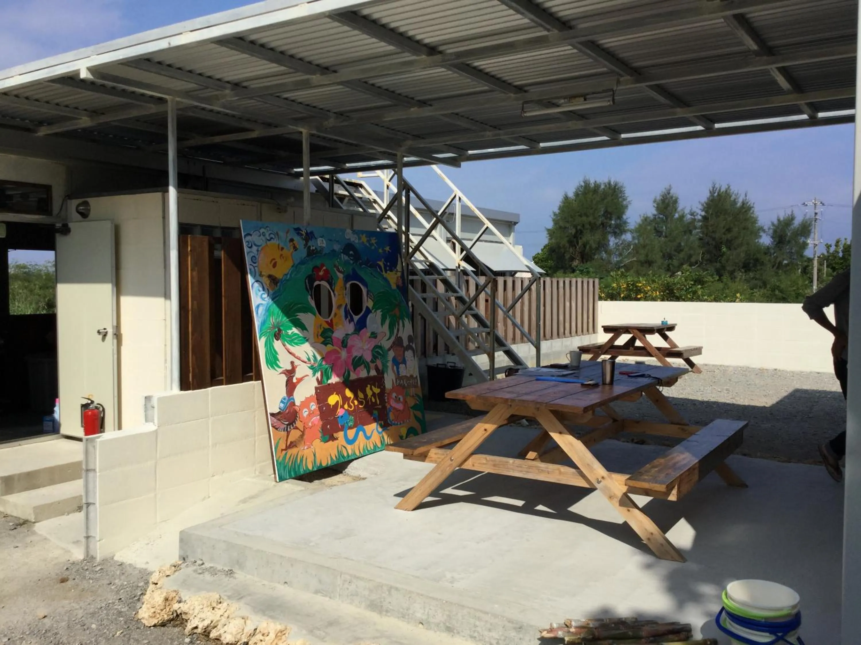 Lounge or bar in Sesoko Island Guest House Kafuu Village