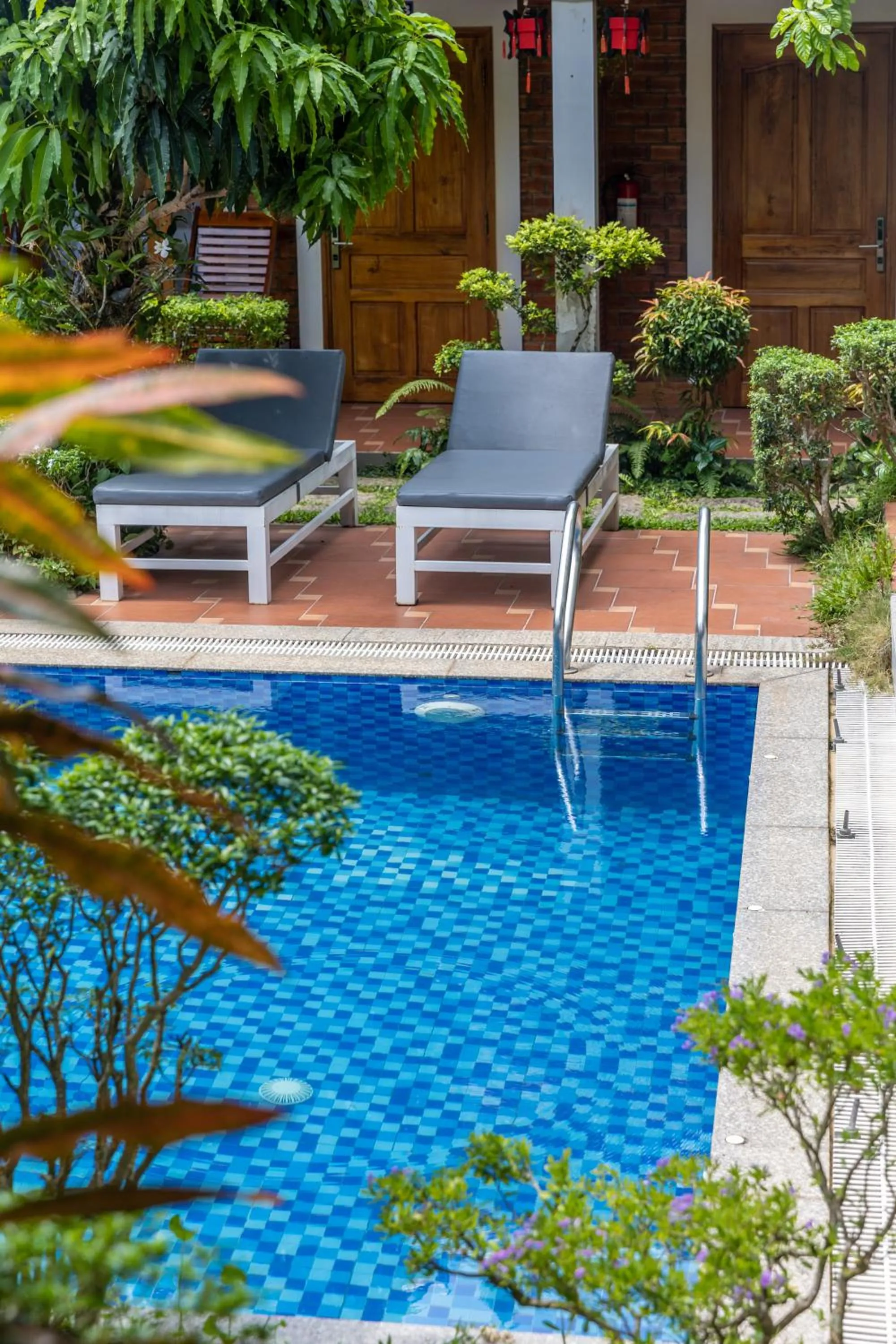 Pool view in Little Garden Bungalow