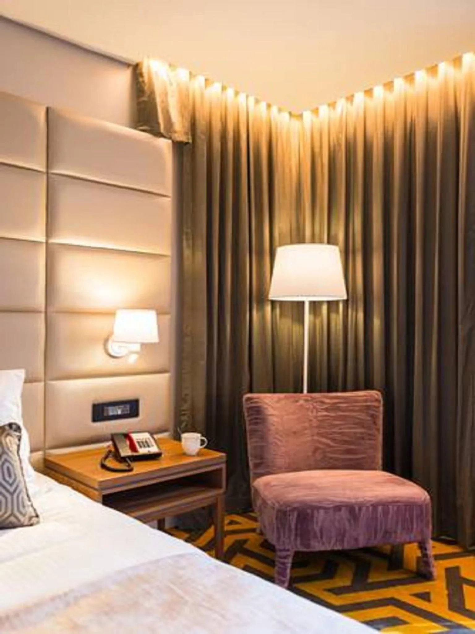 Decorative detail, Bed in Hotel 2 Fevrier