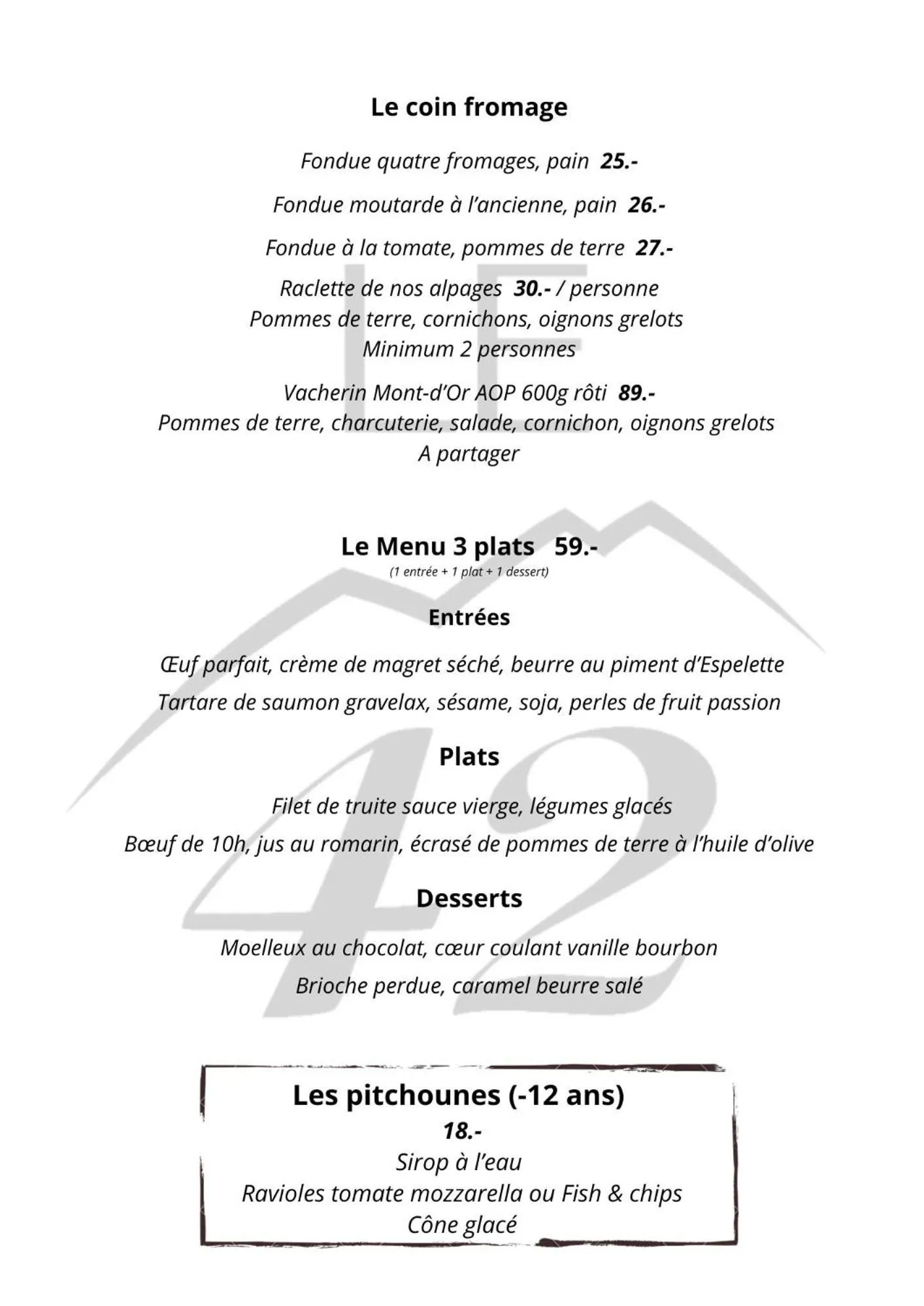 Restaurant/places to eat in Hôtel Le White - Le 42 Restaurant
