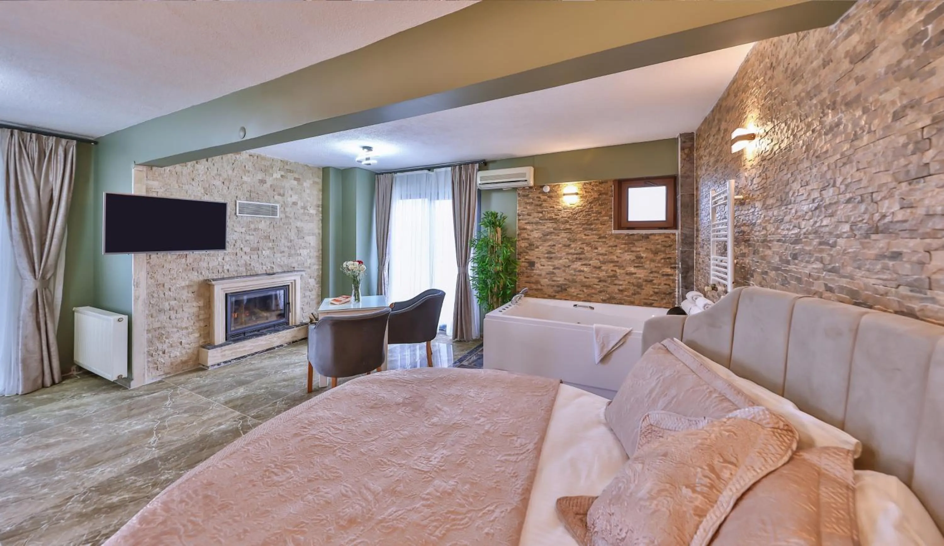 Bed in Agva Teras Garden Hotel & Bungalow