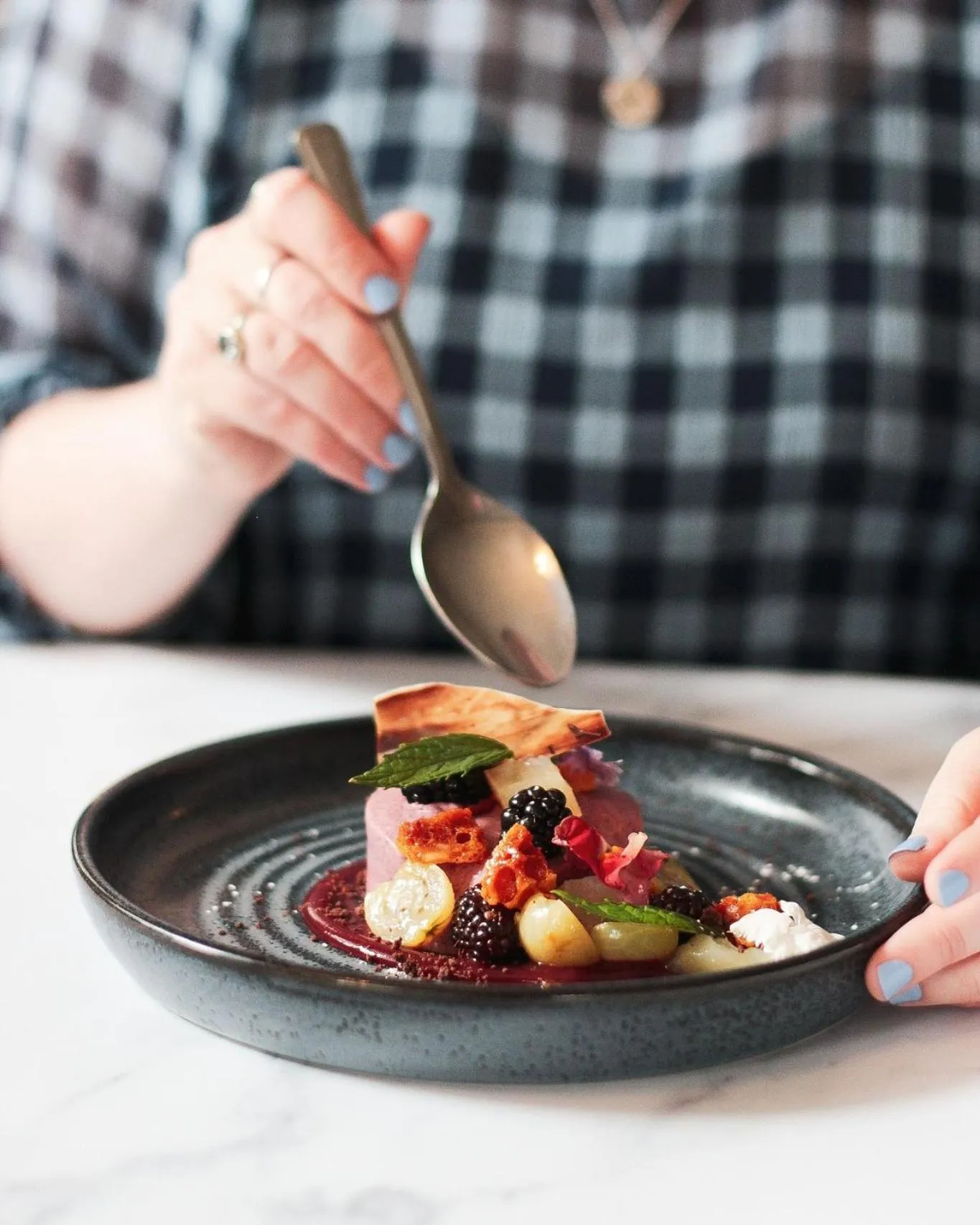 Food close-up in The Five Dials Inn