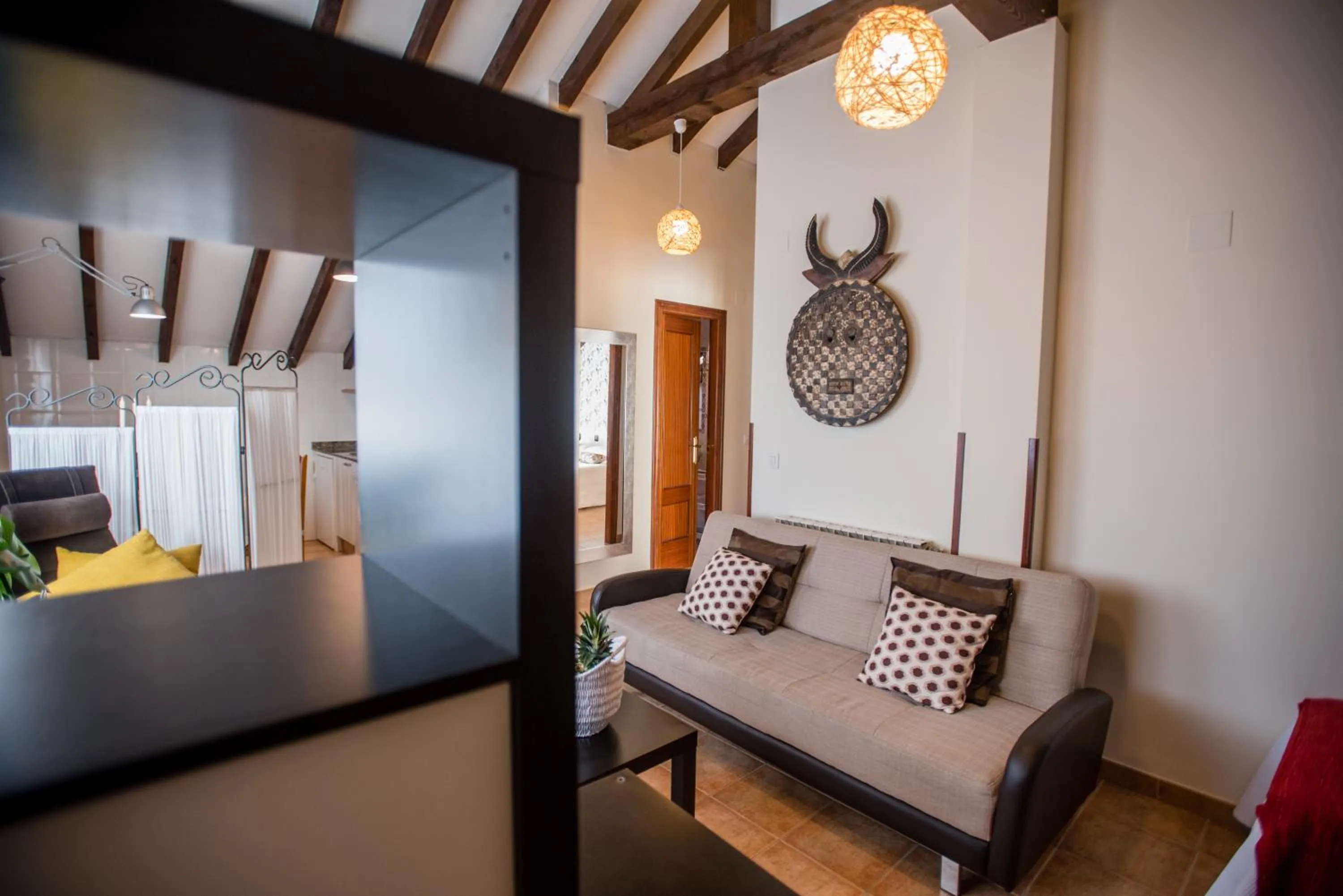 Living room, Bed in Apartamentos River Santander