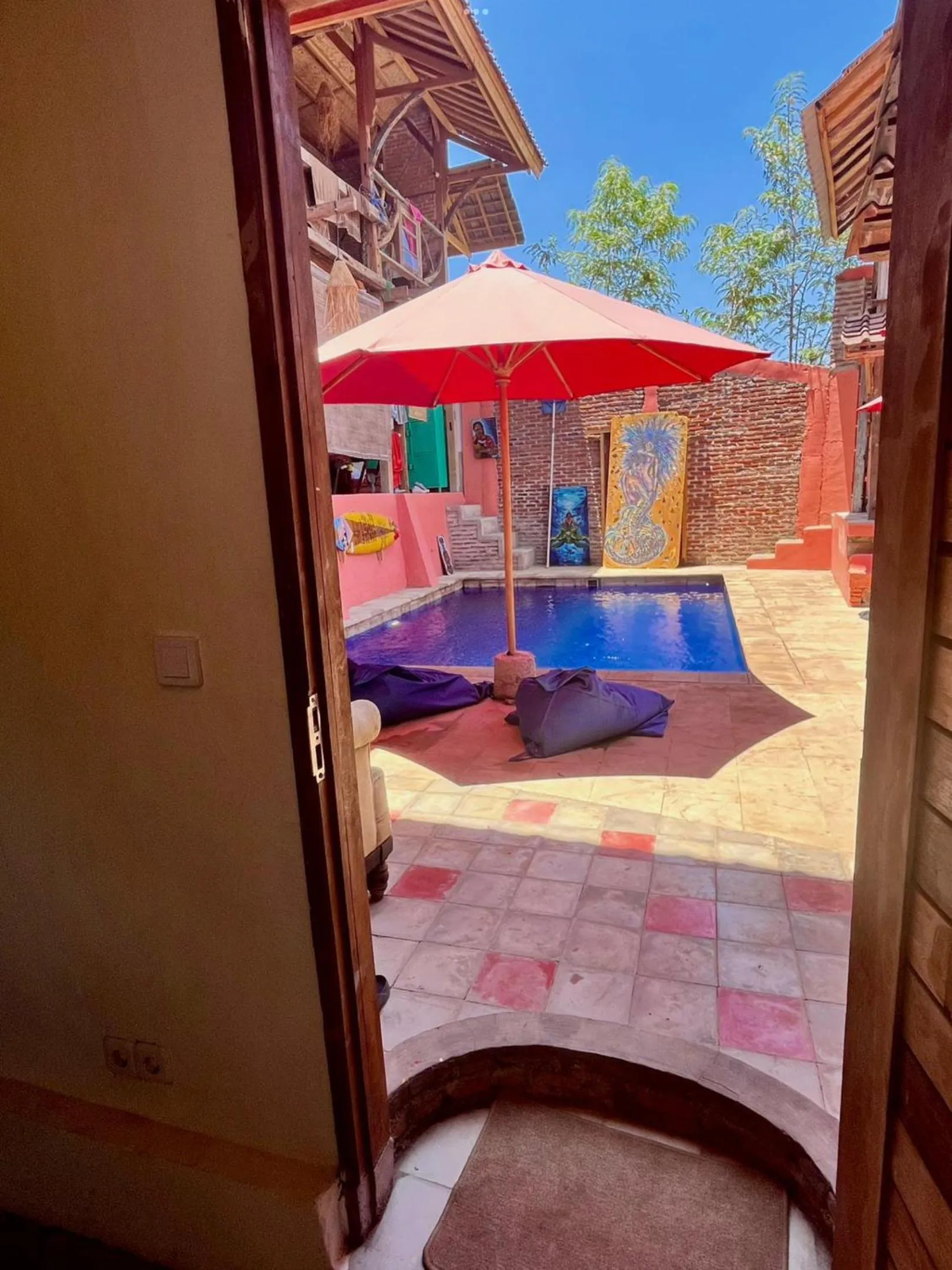 Pool view in Gili La Boheme