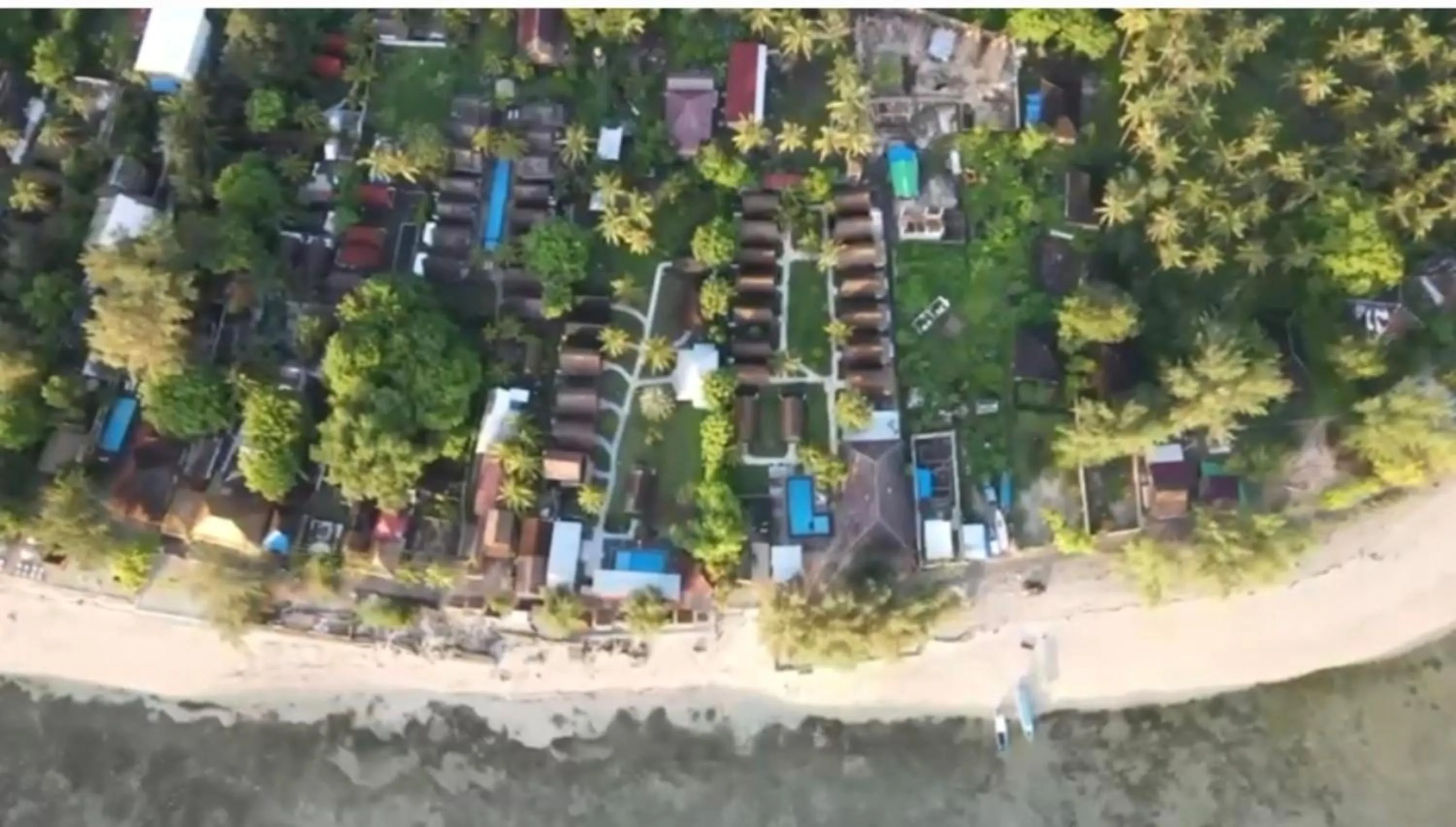 Bird's eye view in Gusung Indah Bungalow Gili Air