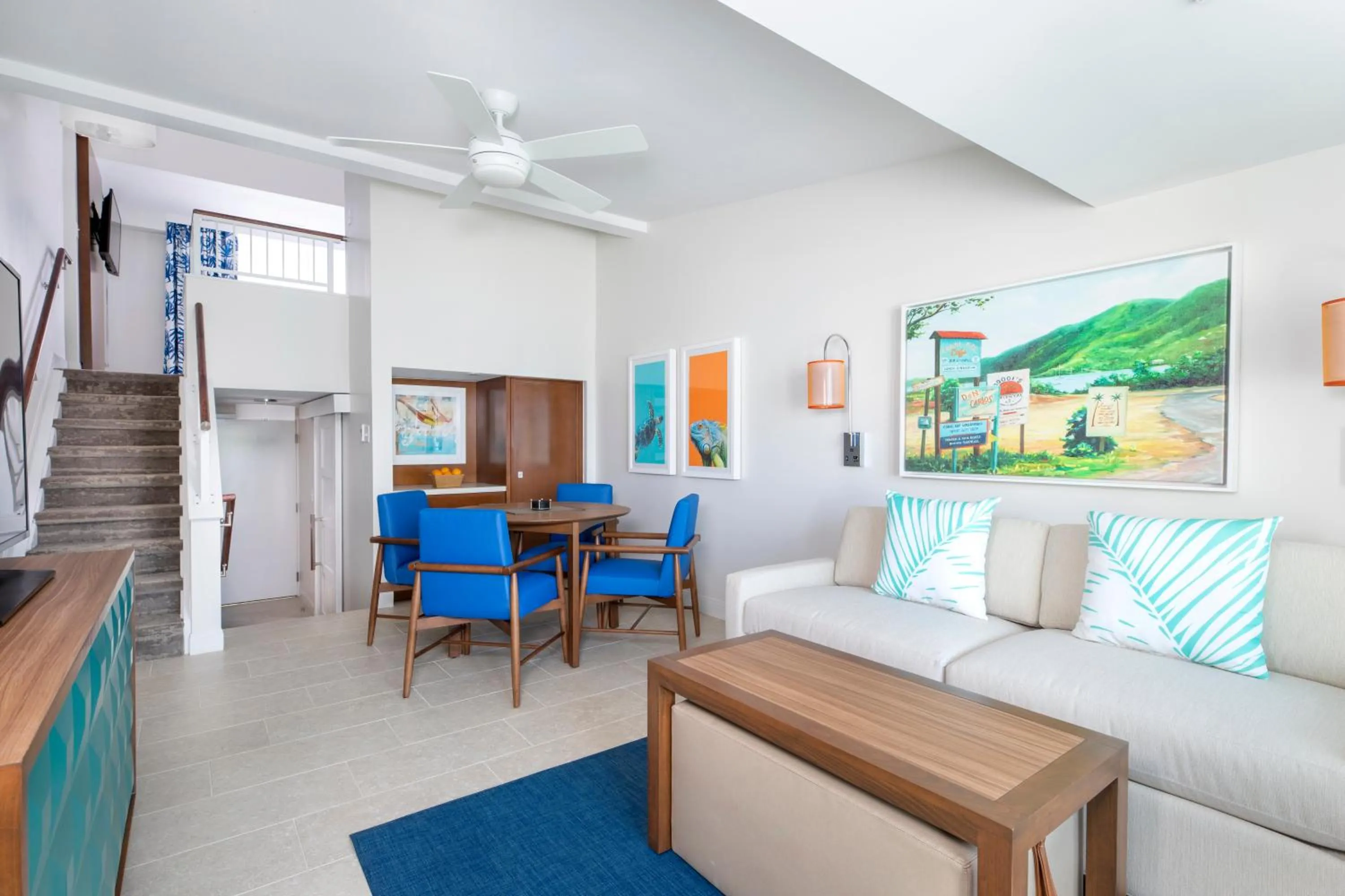 Living room in Limetree Beach Resort by Club Wyndham