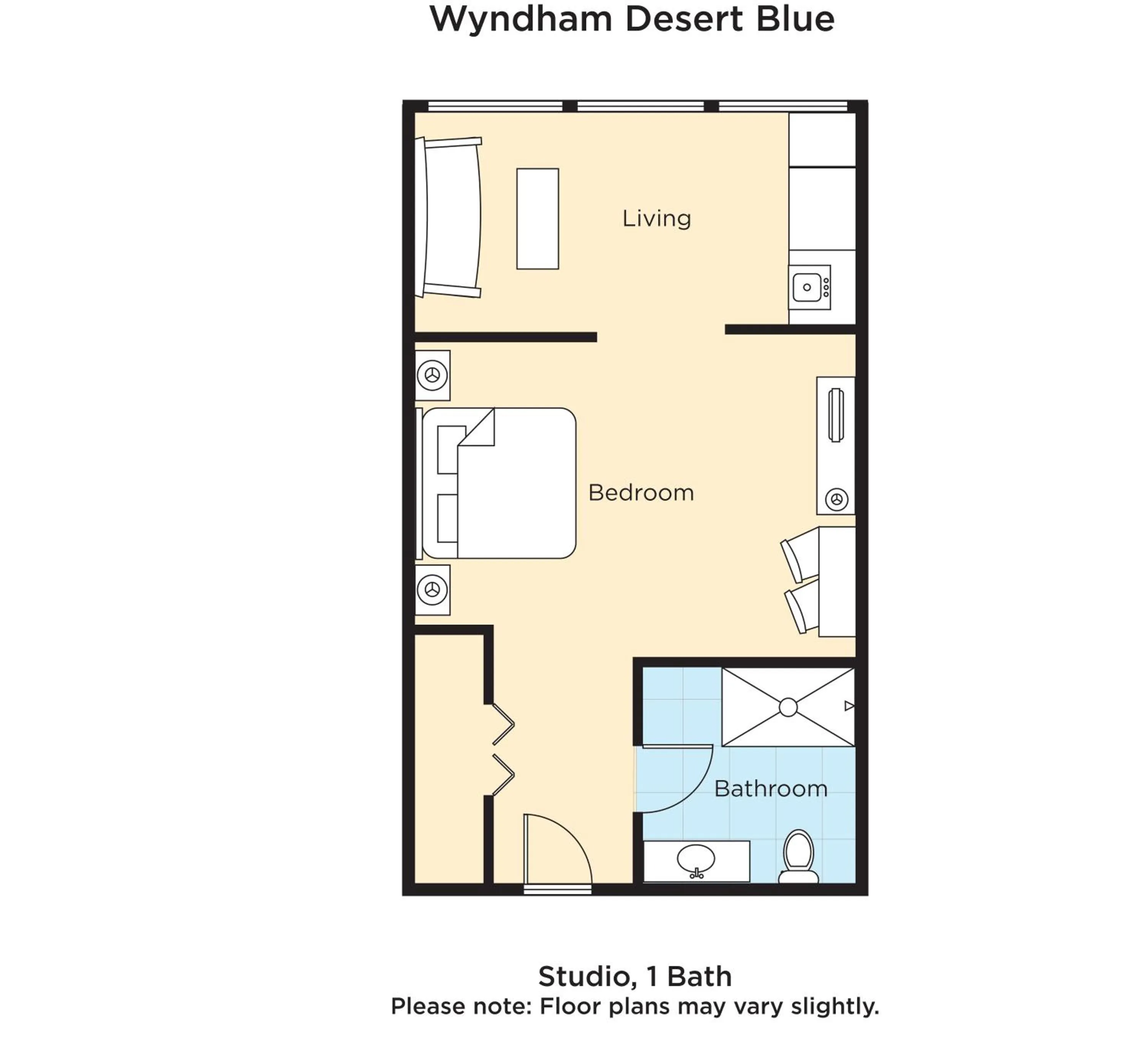 Floor plan in Club Wyndham Desert Blue