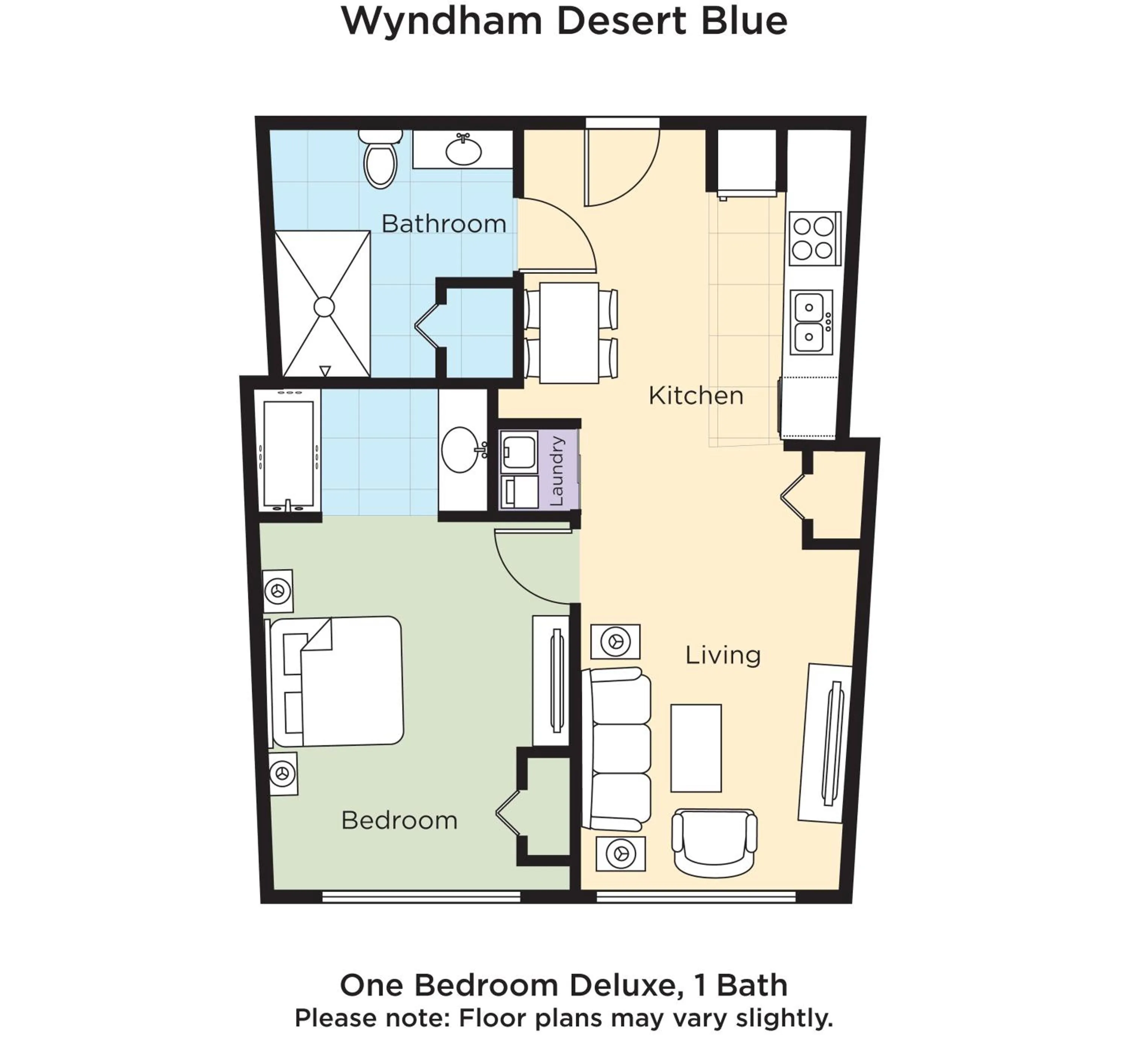 Floor plan in Club Wyndham Desert Blue