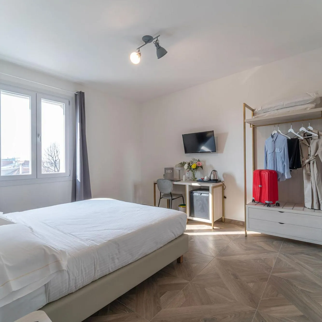 Bed in Hotel Donatello