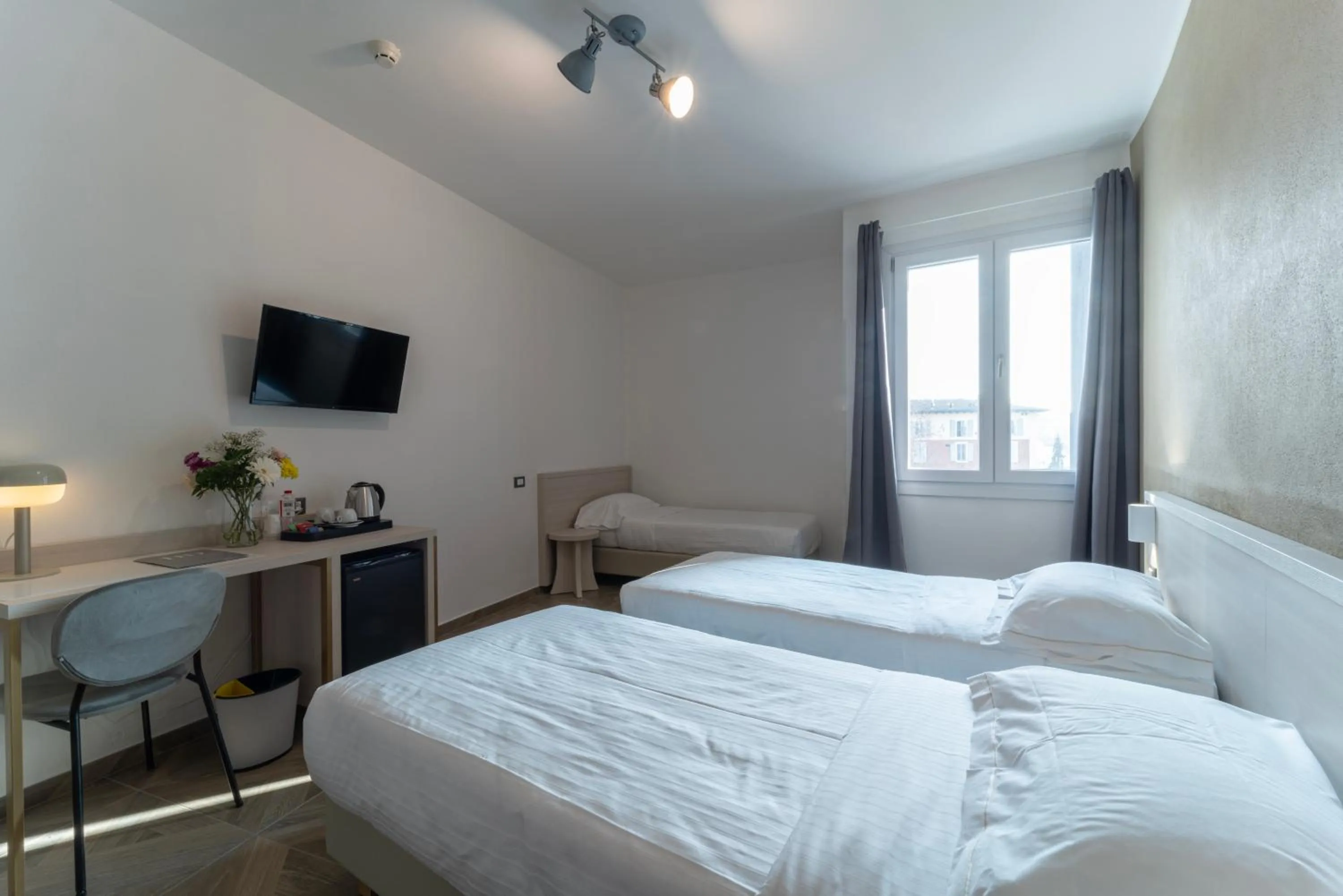 Bed in Hotel Donatello