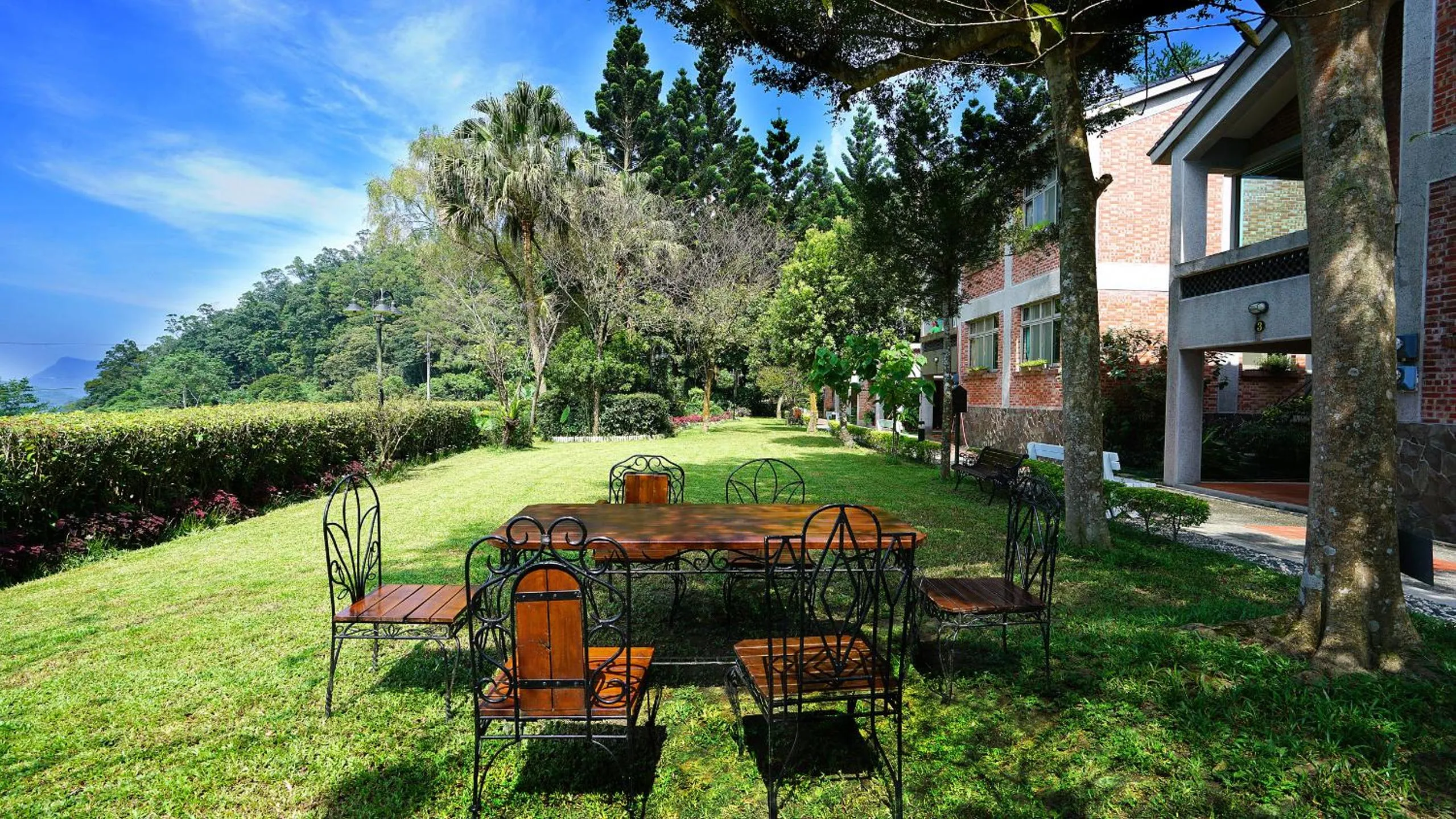 Garden view in Red Brick Villas