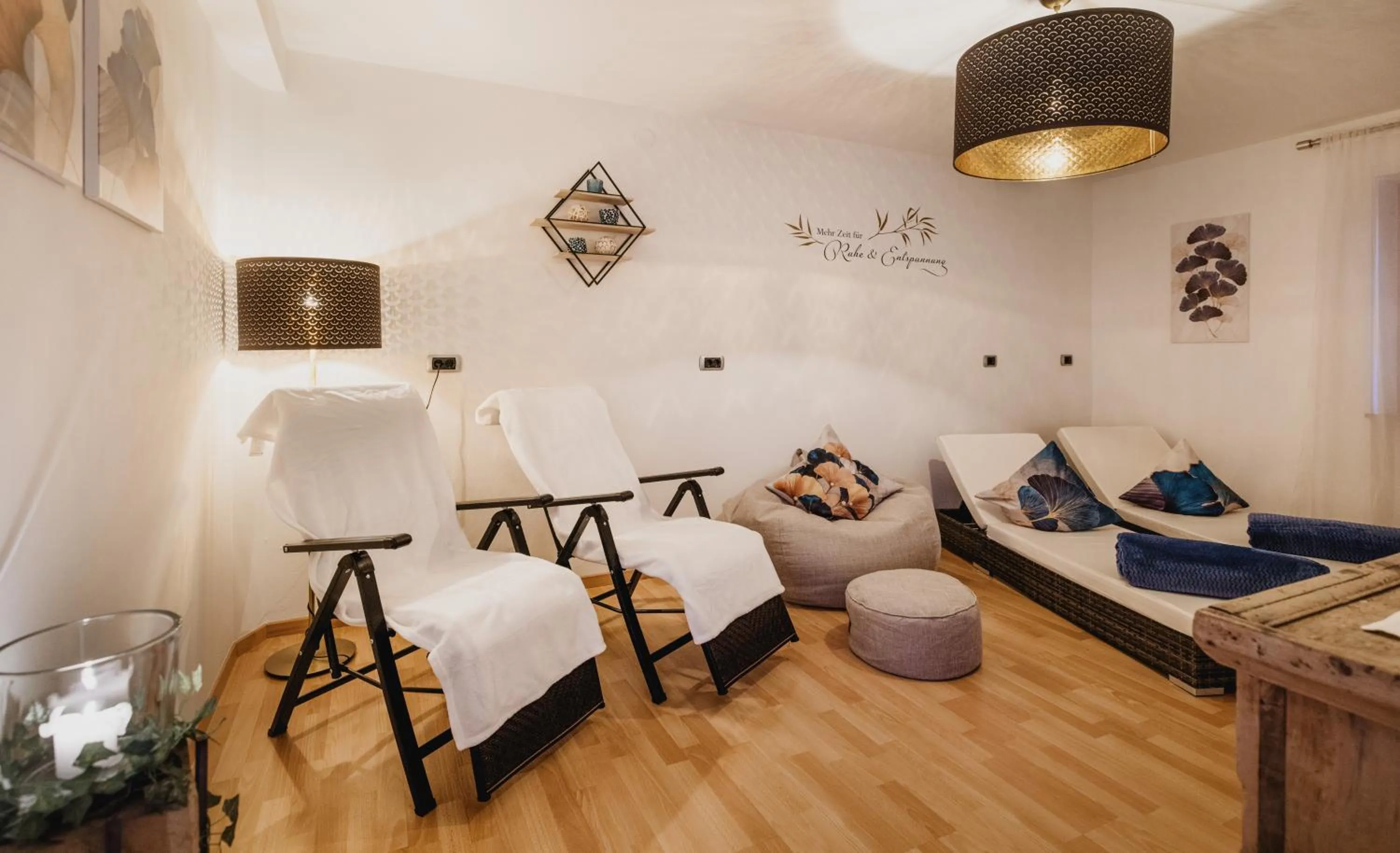 Sauna, Bed in Pension Florian