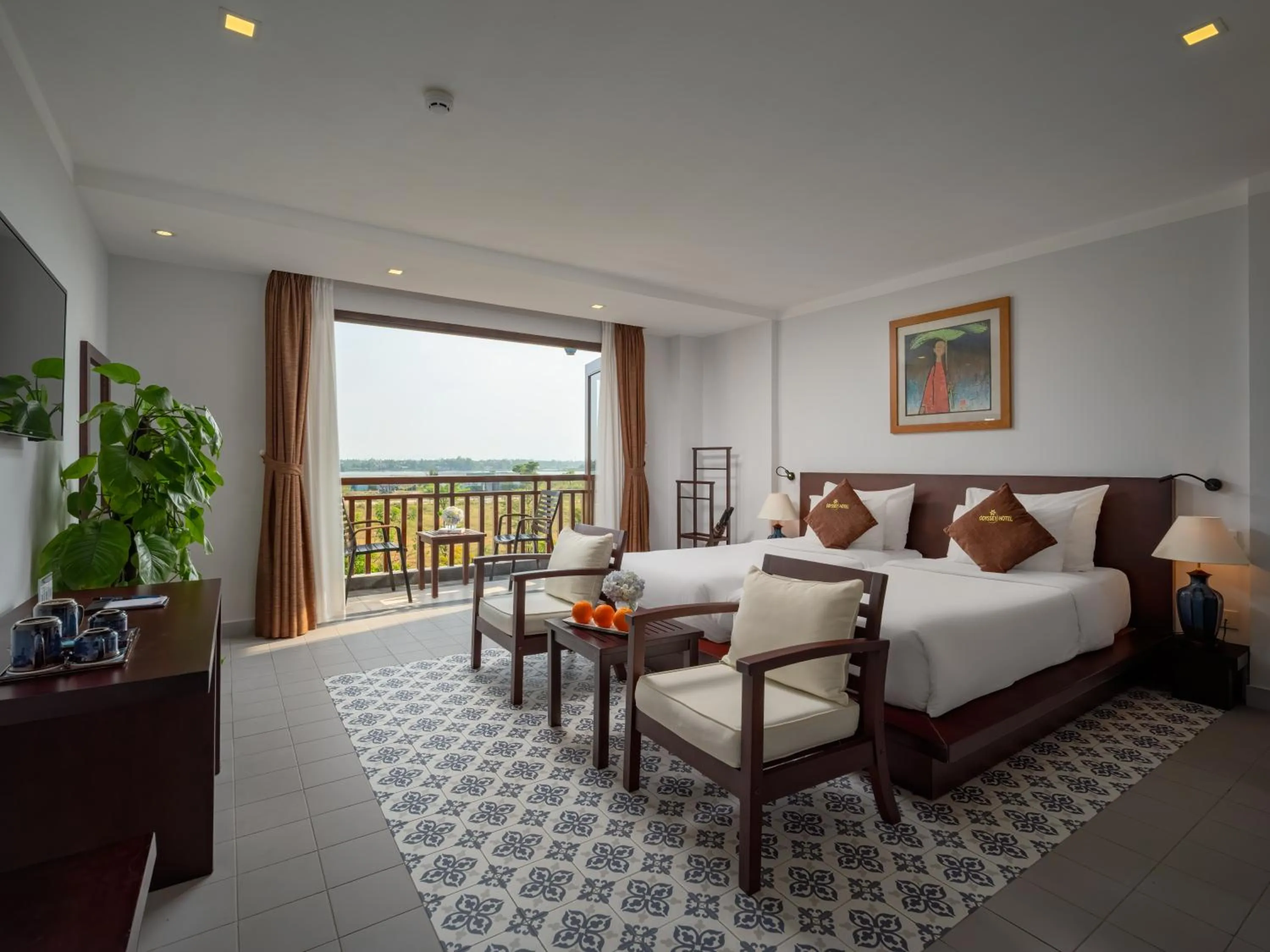 View (from property/room), Bed in Hoi An Odyssey Hotel & Spa