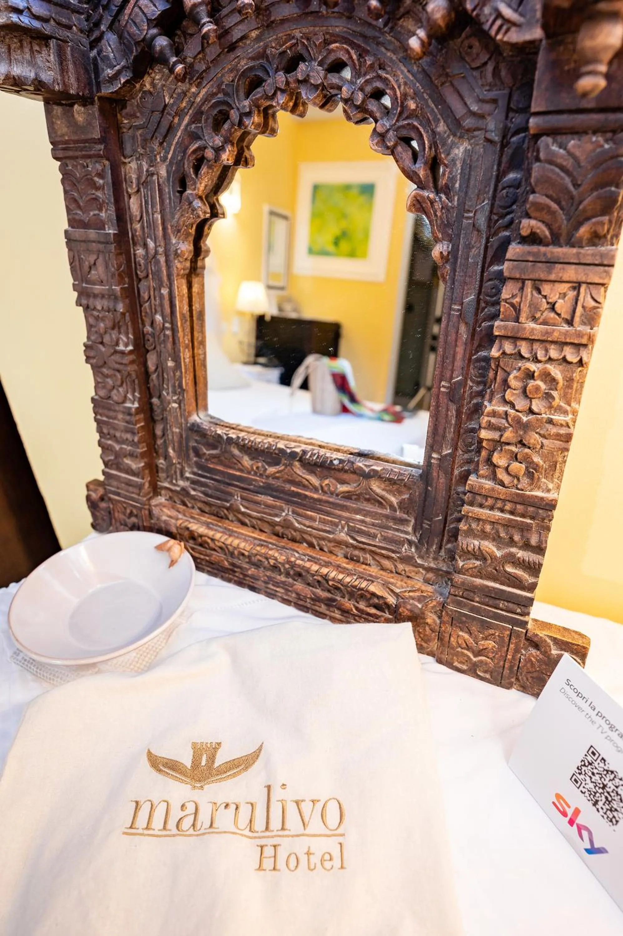 Decorative detail, Bed in Marulivo Hotel