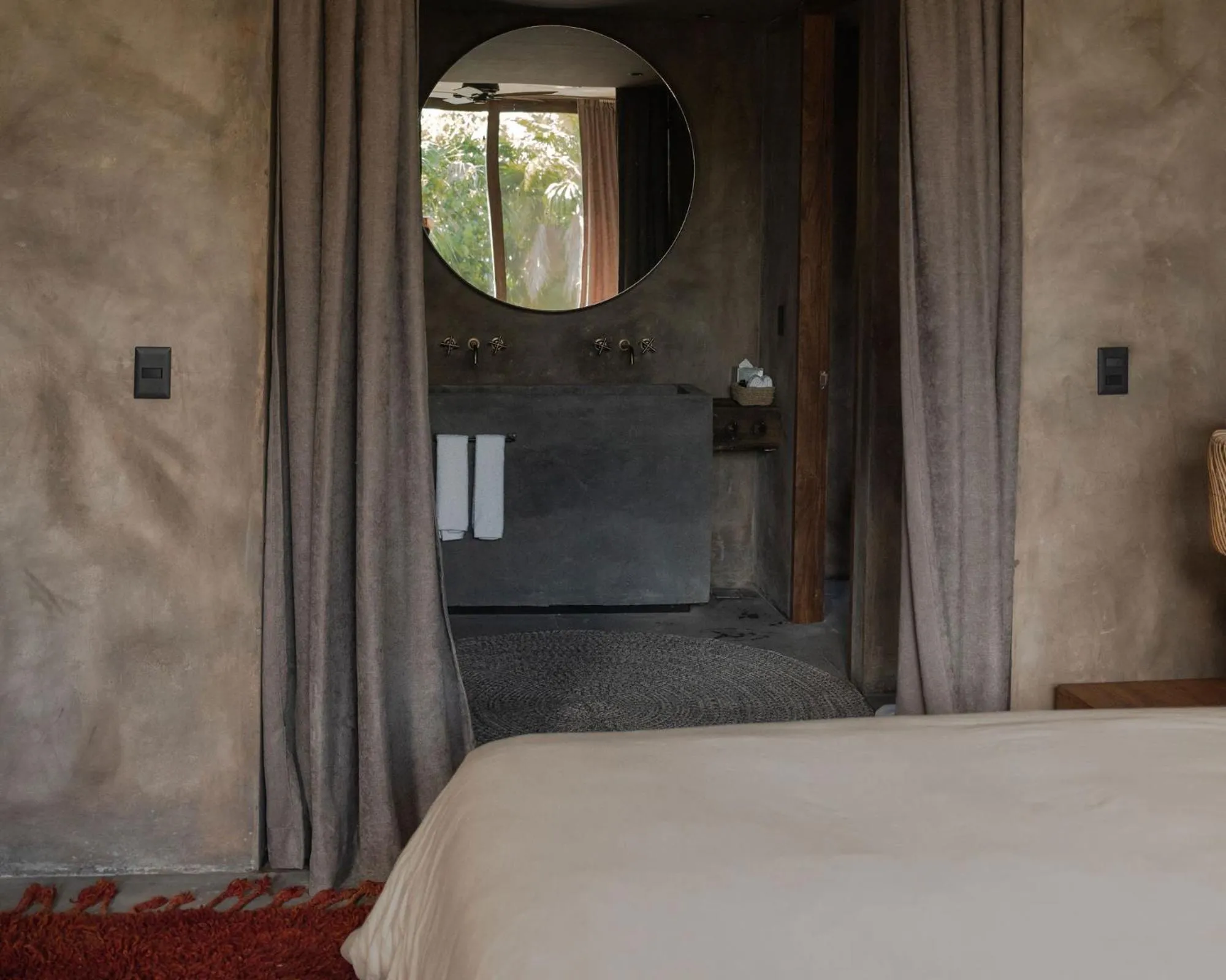 Bathroom, Bed in Nômade Temple Tulum