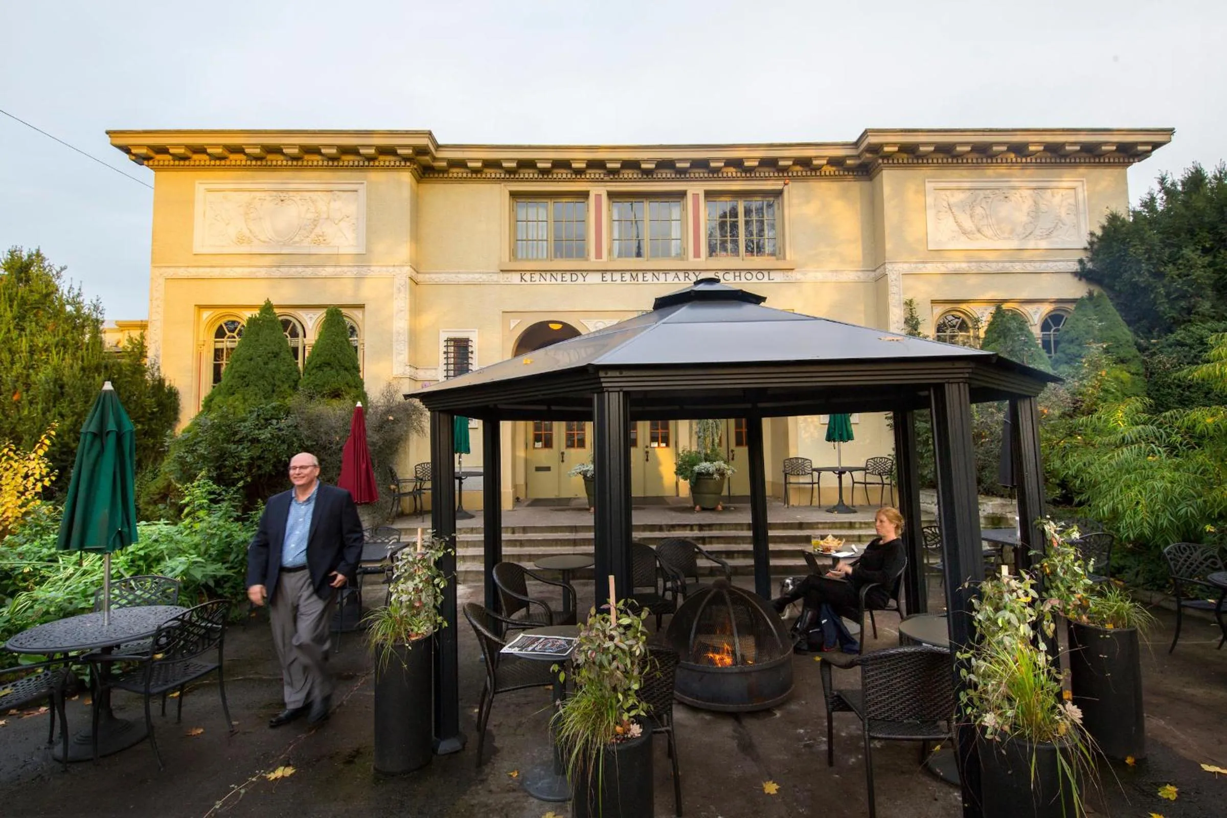 group of guests in McMenamins Kennedy School