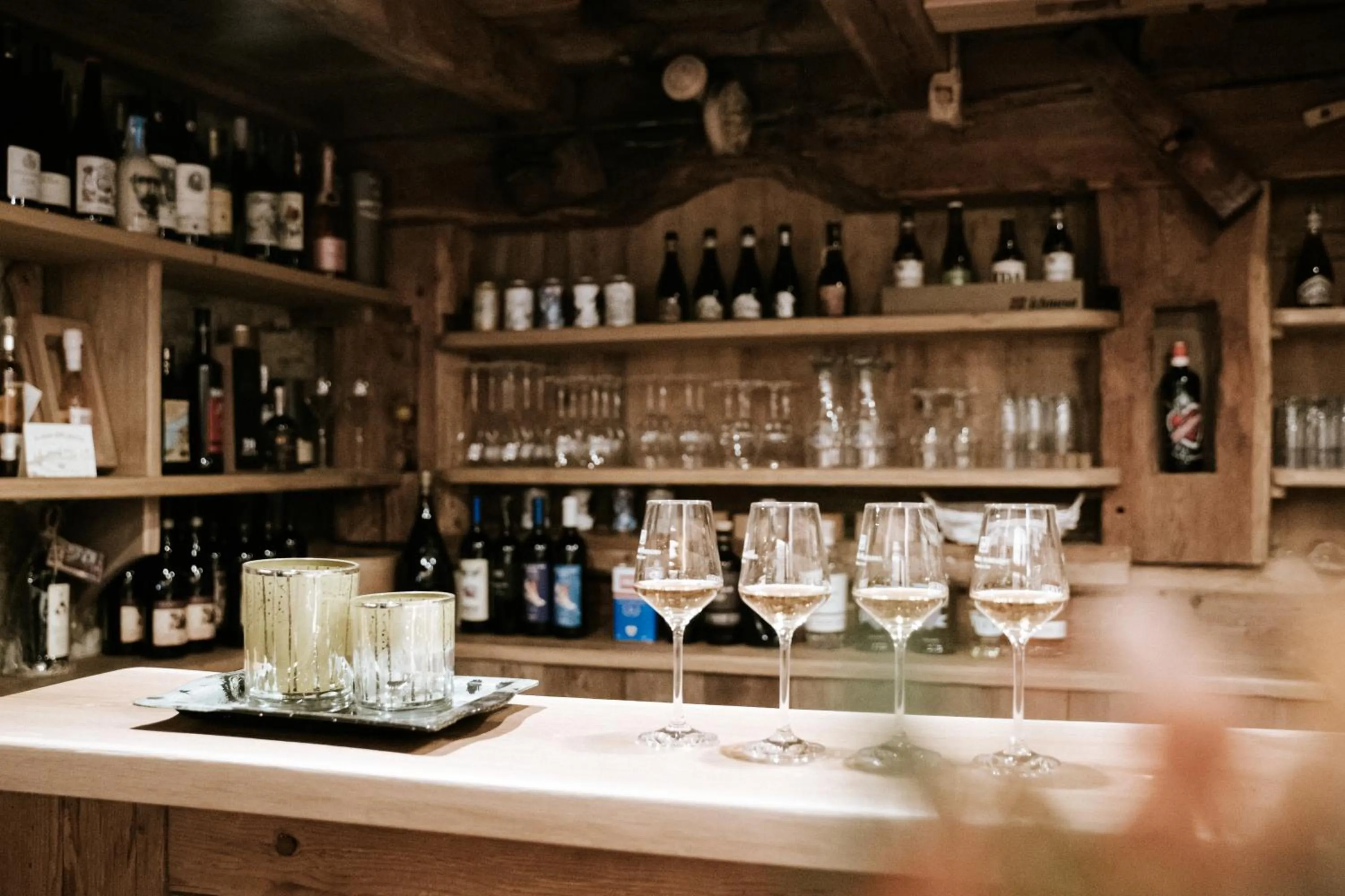 Drinks in Chalet Mornà