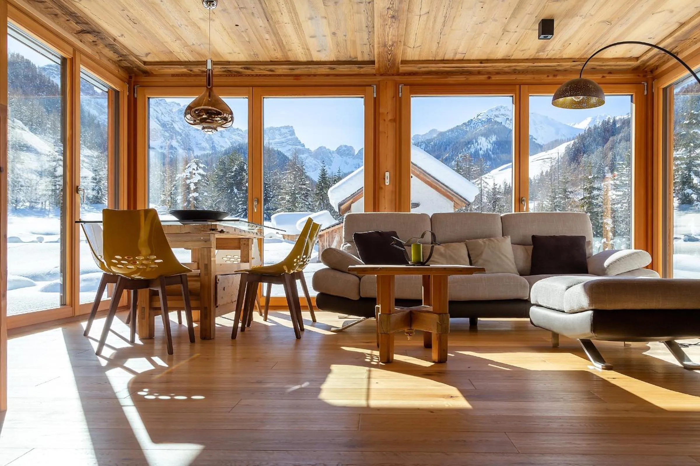 Garden view in Chalet Mornà