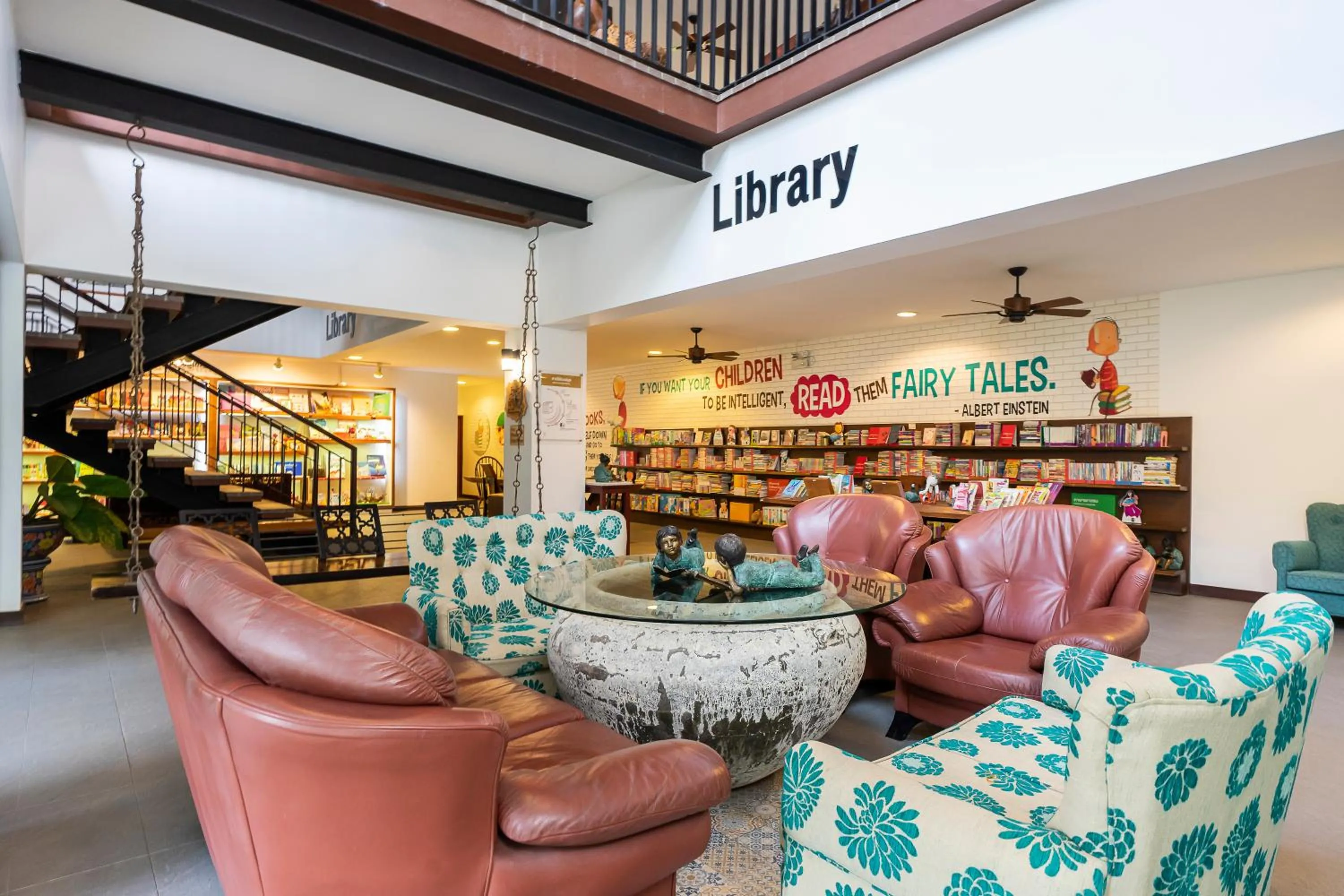 Library in Rain Tree Khao Yai Hotel