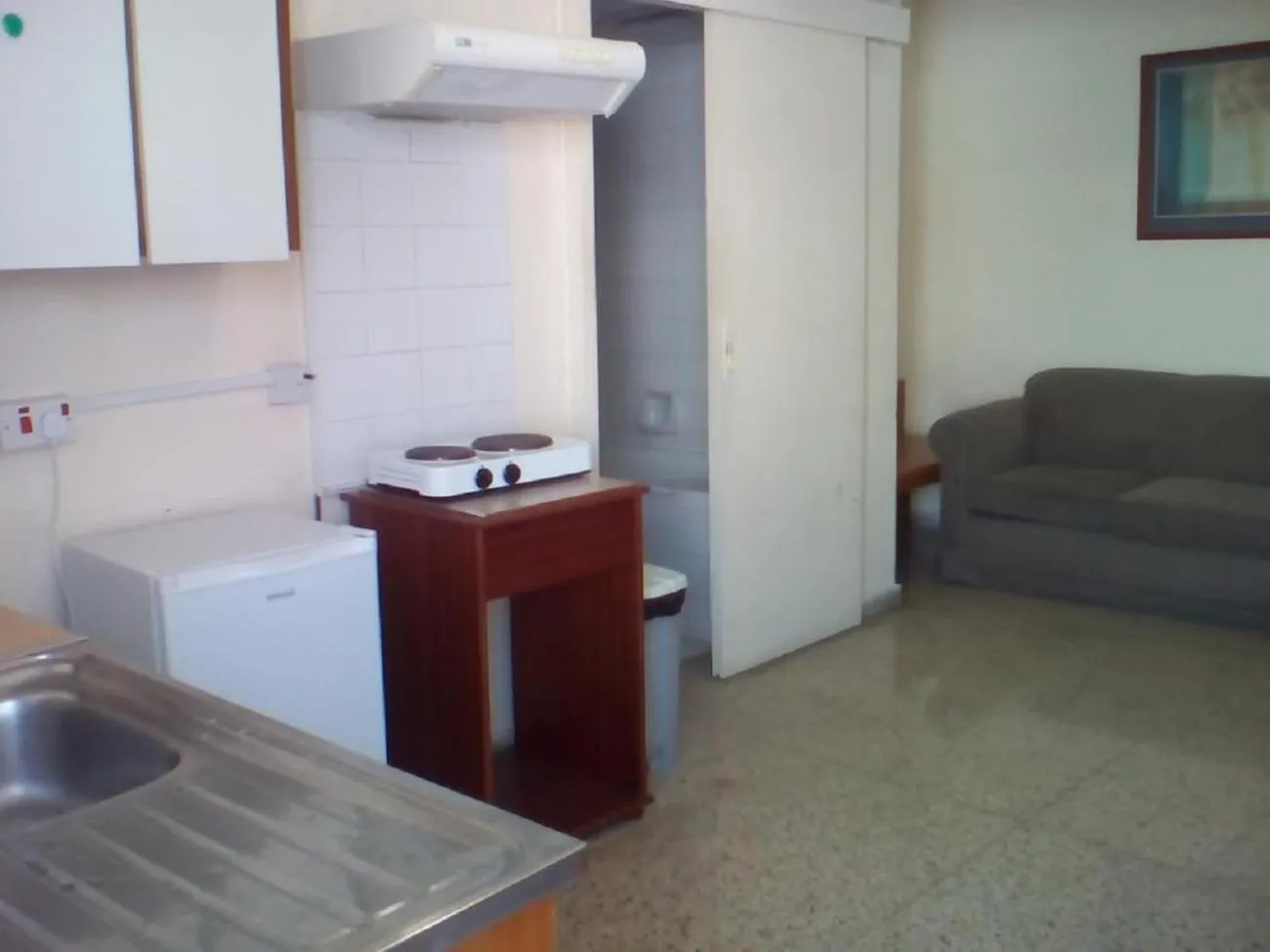 Kitchen or kitchenette in Flora Maria Hotel