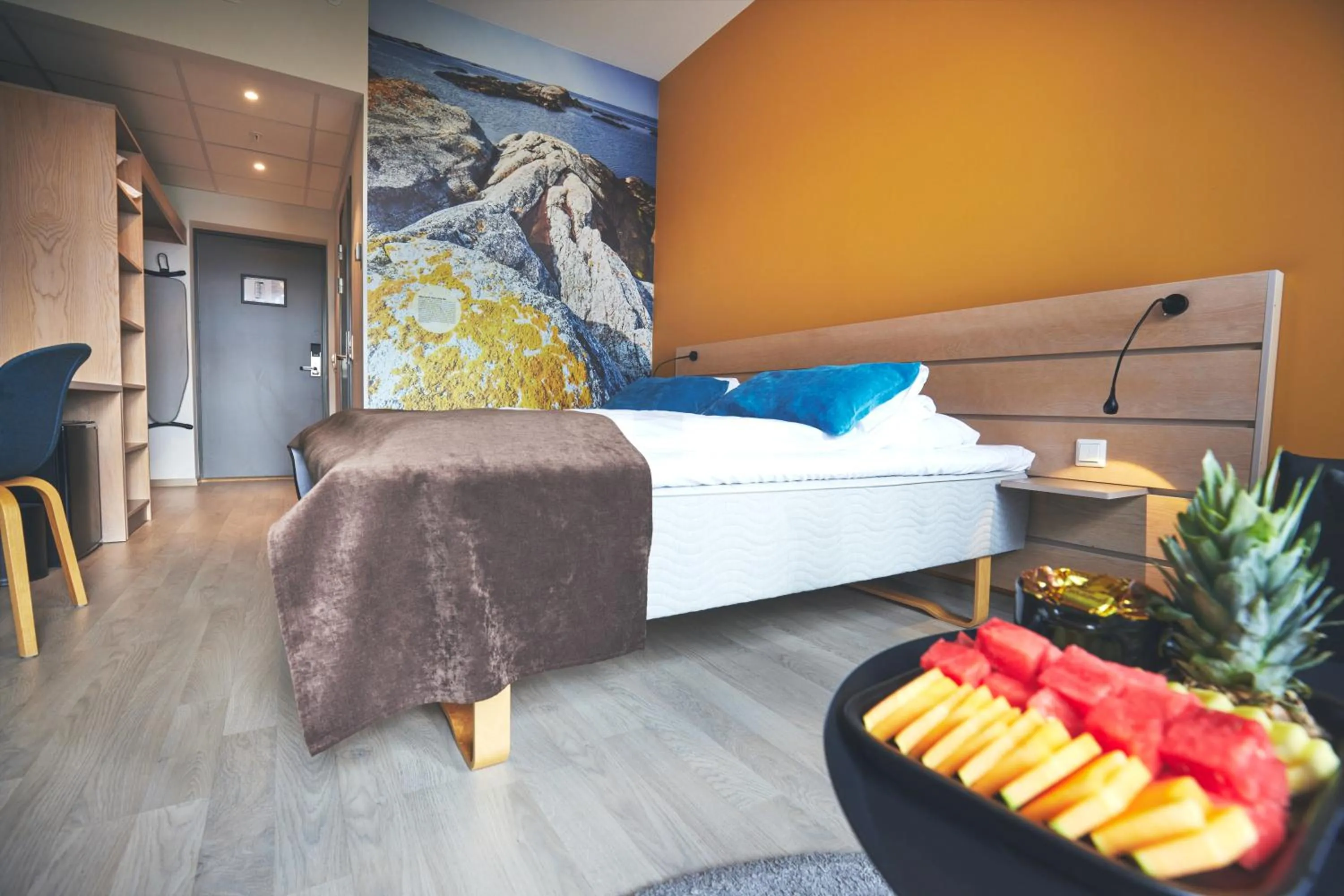 Bed in Hjorten Hotell Hitra