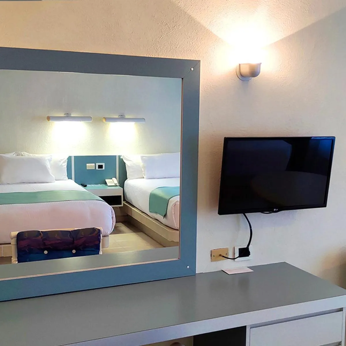 Bed in Hotel Y Parque Acuático La Caldera