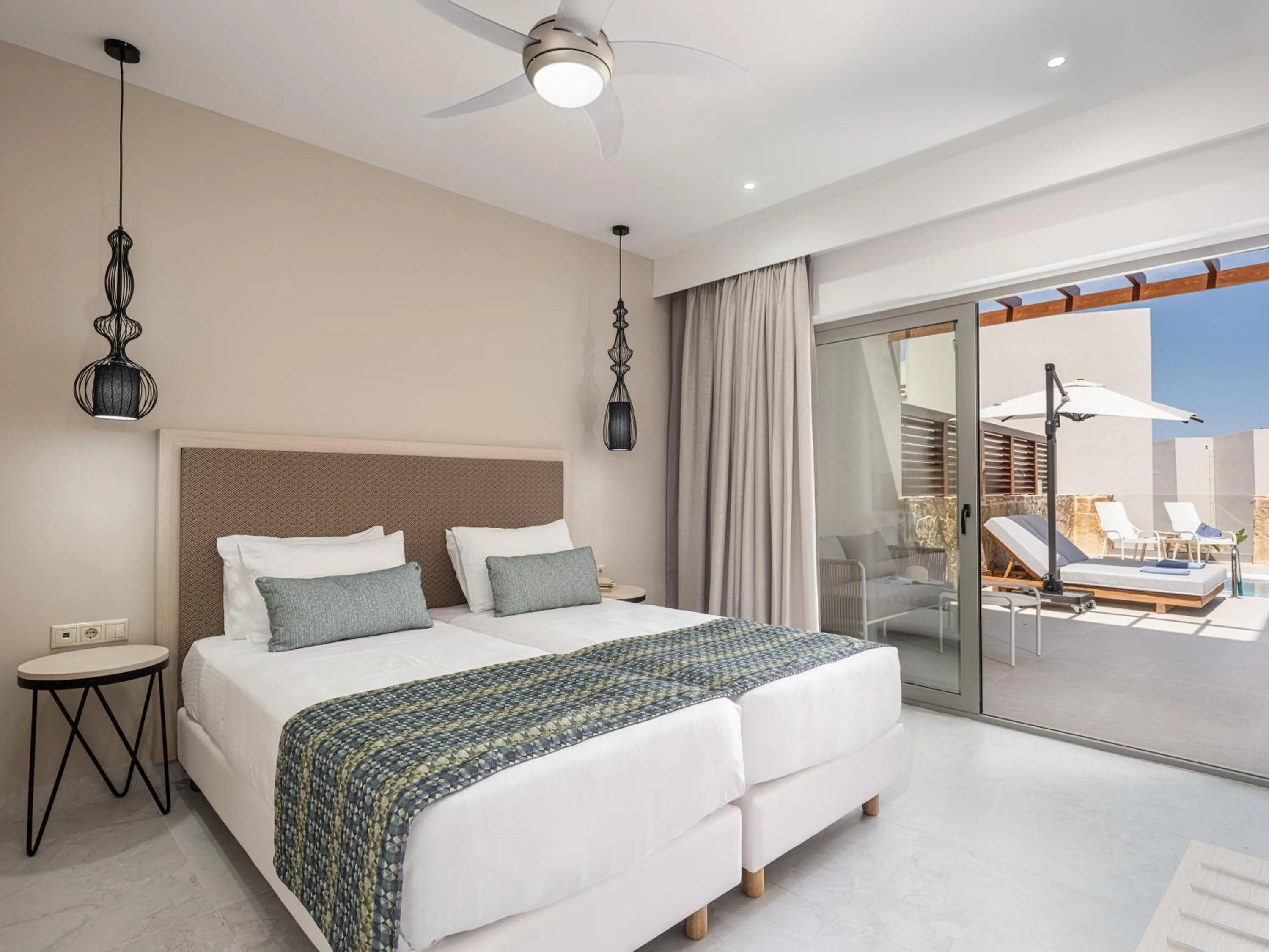 Bed in Sirios Village Hotel & Bungalows - All Inclusive