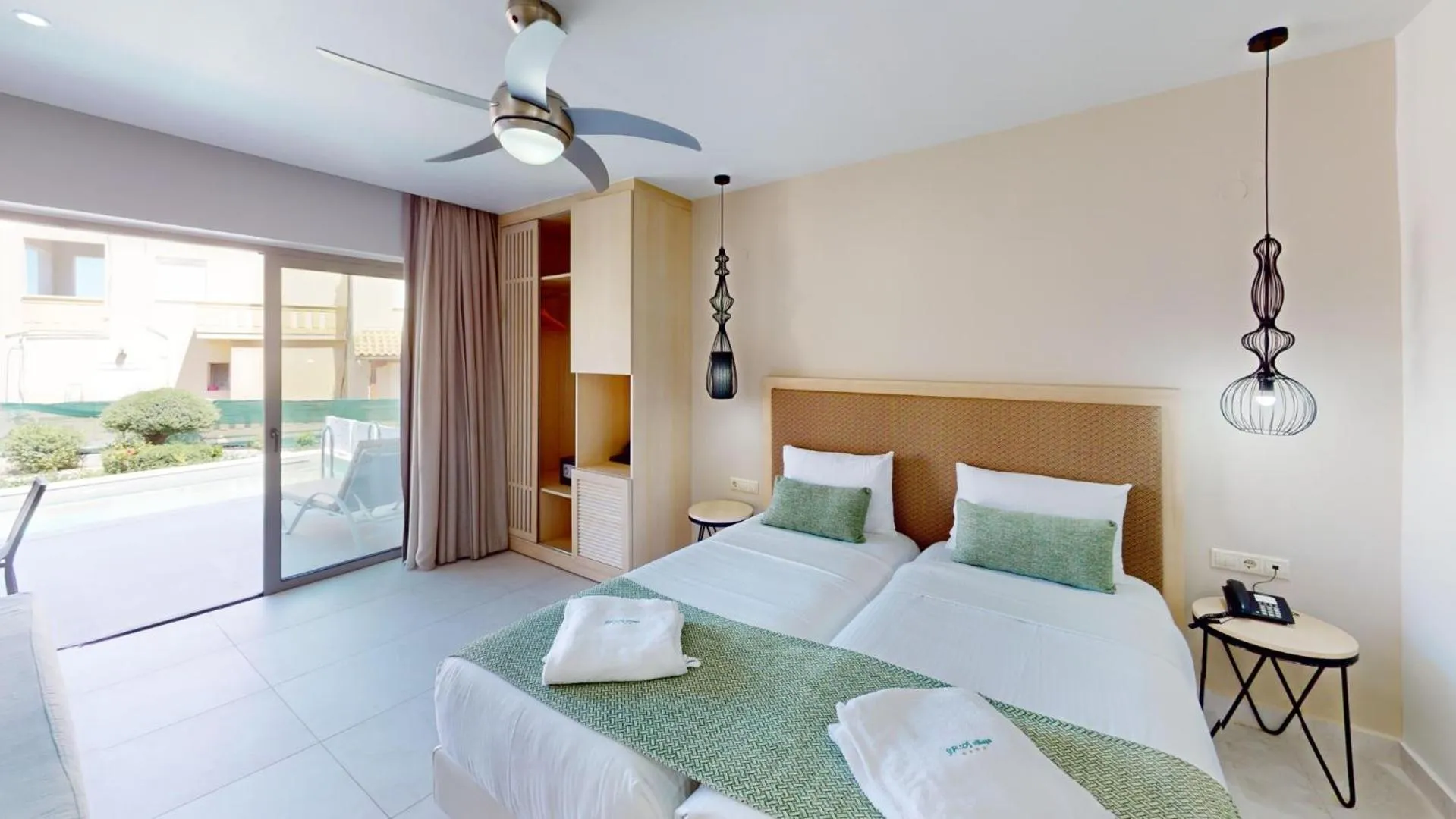 Bed in Sirios Village Hotel & Bungalows - All Inclusive