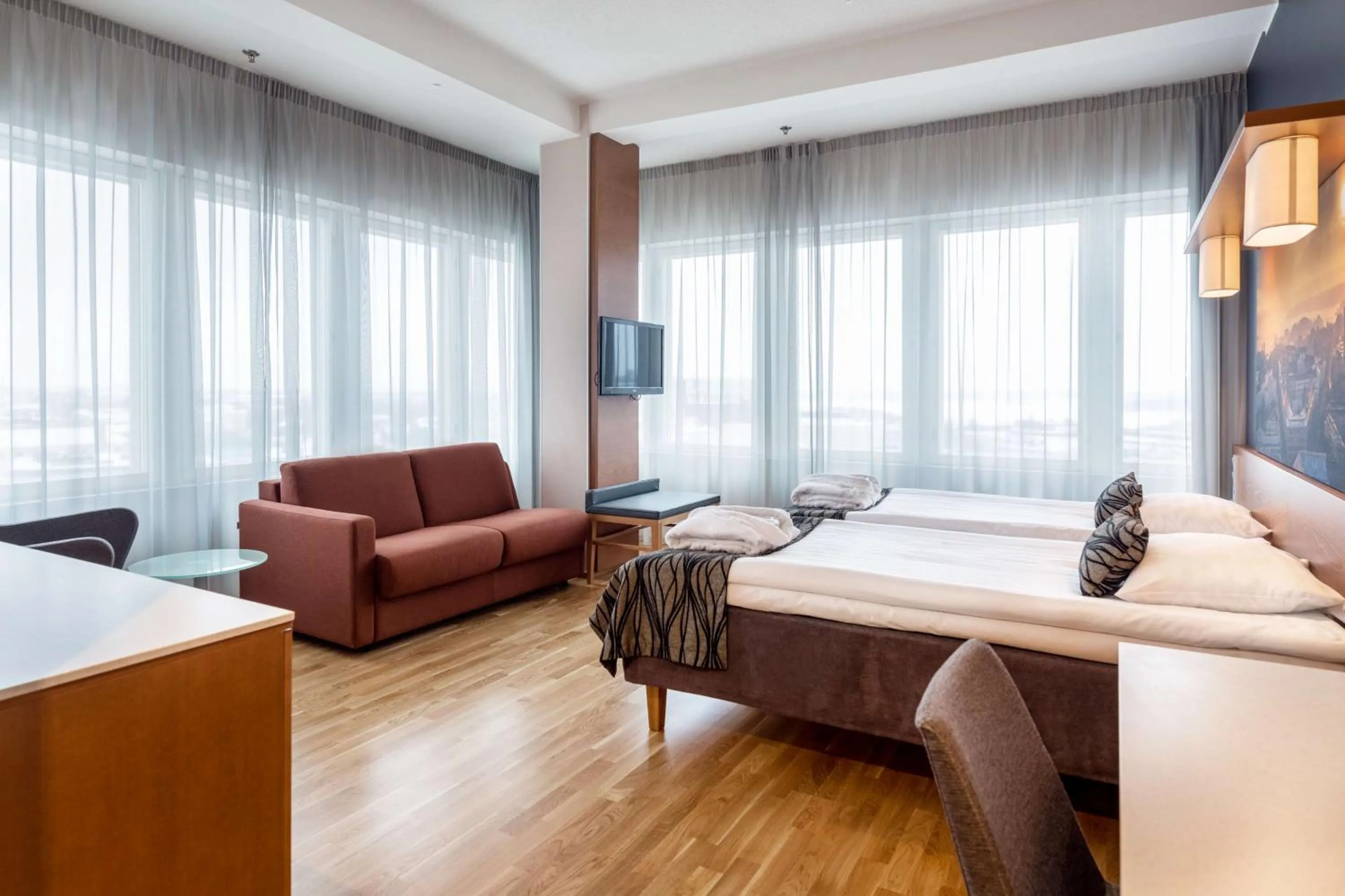 Bedroom, Bed in Scandic Meilahti