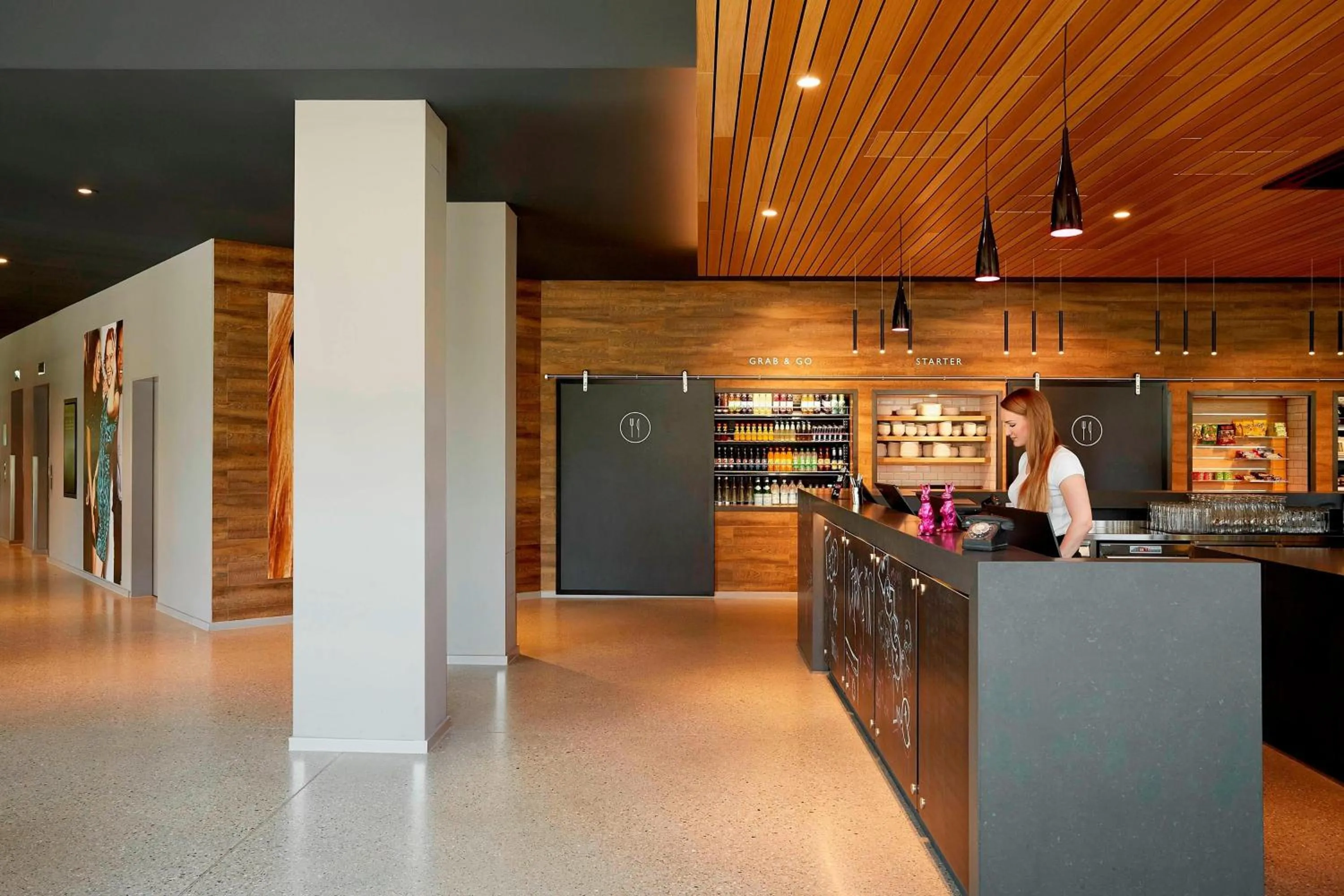 Lobby or reception in Moxy Munich Airport