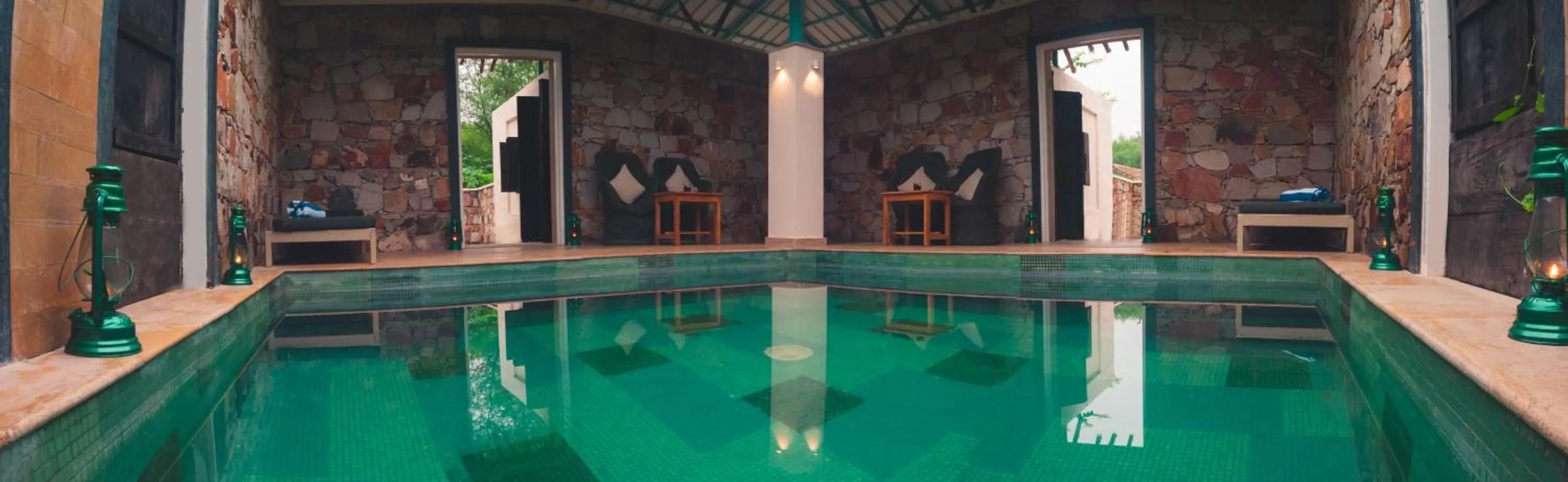 Swimming pool in Trees N Tigers Luxury Wildlife Lodge