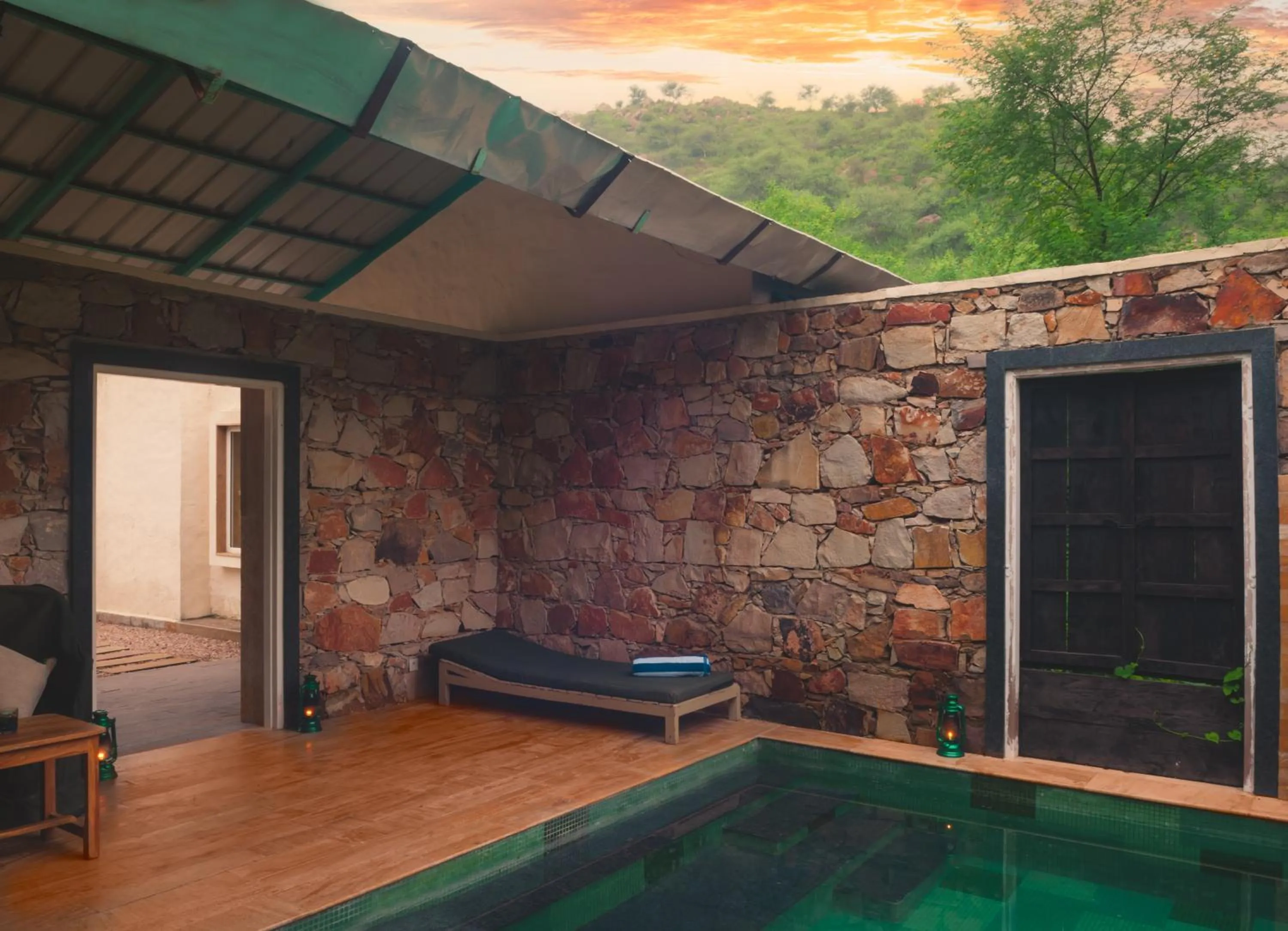 Swimming pool in Trees N Tigers Luxury Wildlife Lodge